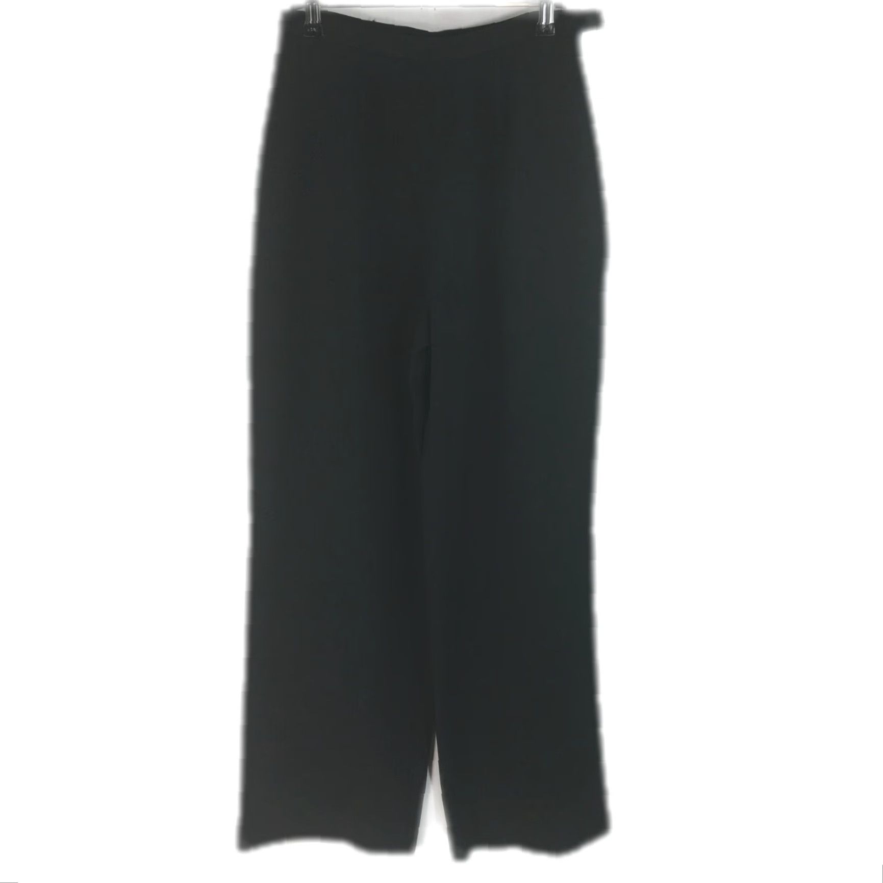 Vintage VINTAGE Womens High Rise Casual Comfort Side Zip Black Straight Pants Size 4 Size 26" / US 2 / IT 38 - 2 Thumbnail