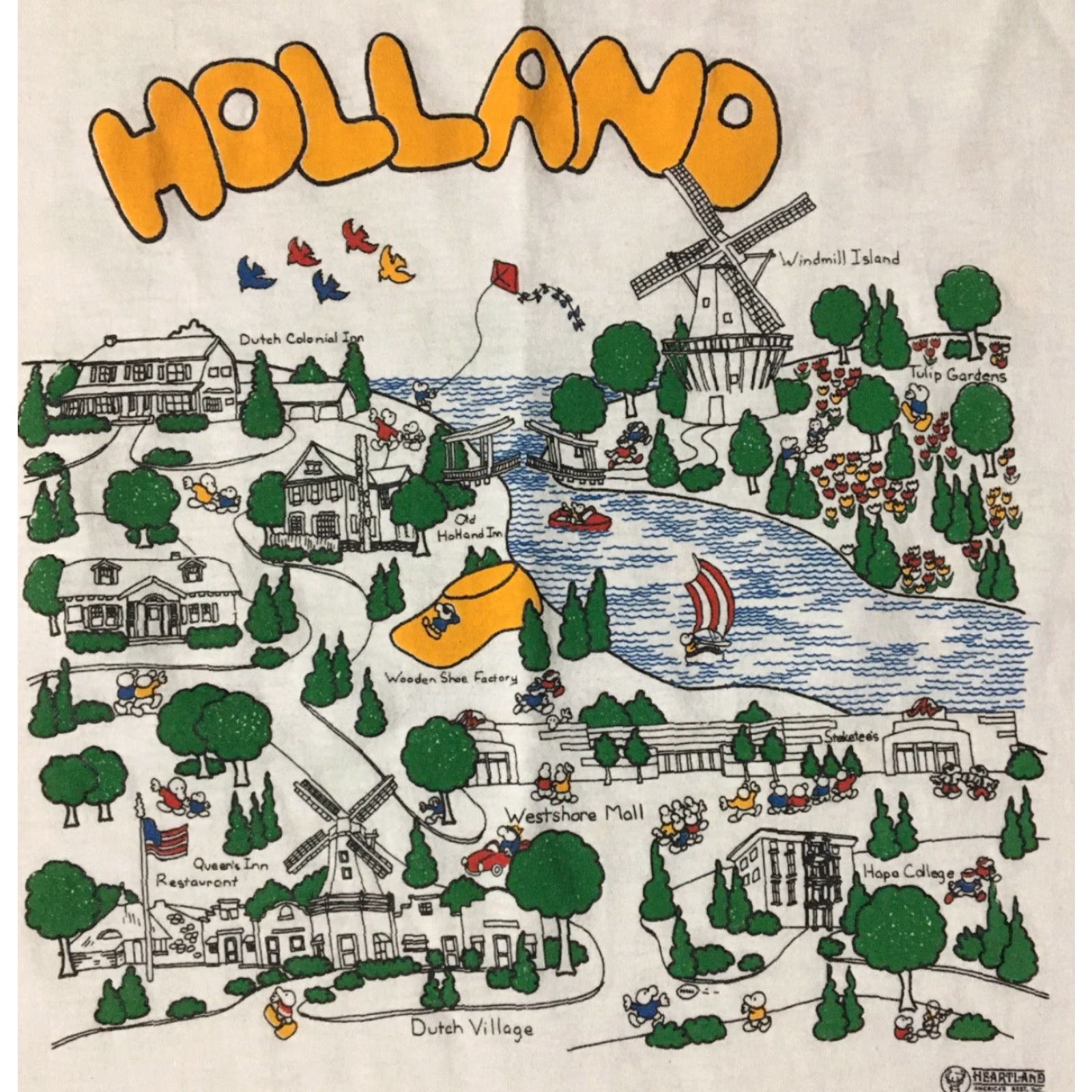 Vintage VINTAGE 80s Holland All Over Print Shirt L USA Netherlands Art Sailing AOP City 90s Size US L / EU 52-54 / 3 - 3 Thumbnail