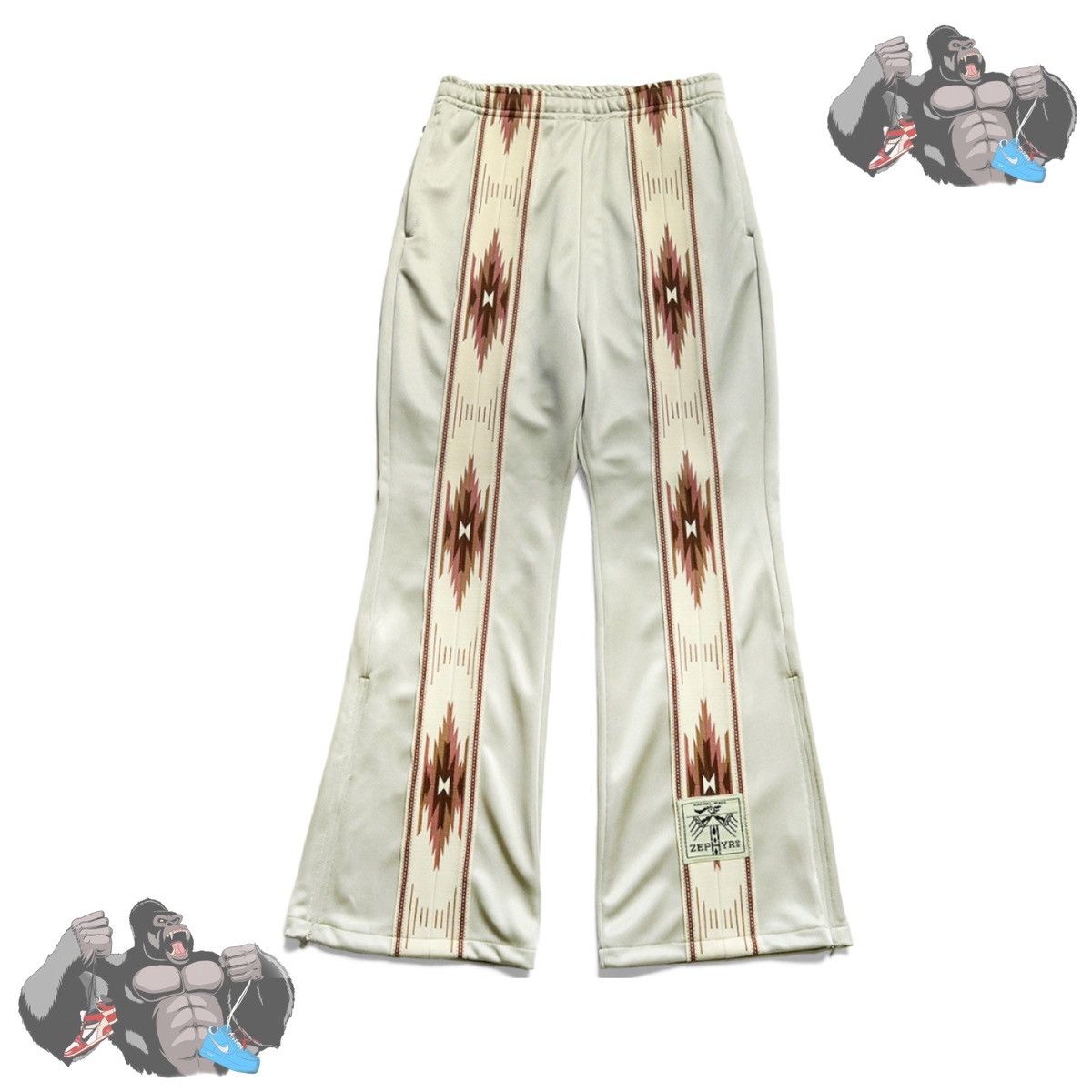 Kapital Kapital Kochi & Zephyr Track Pants Beige Frontline Size US 34 / EU 50 - 1 Thumbnail