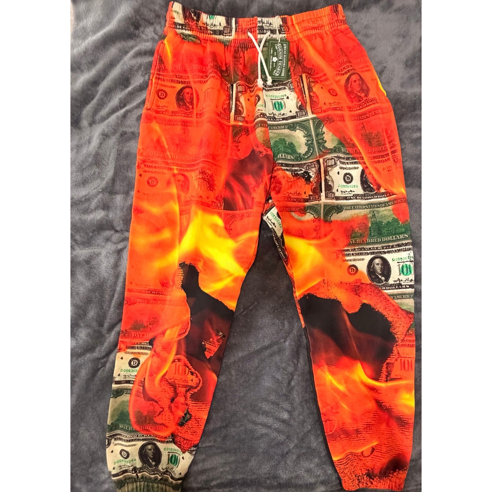 DENIM TEARS DENIM TEARS BURN IT ALL SWEATPANTS SIZE L NEW Size US 36 / EU 52 - 1 Thumbnail