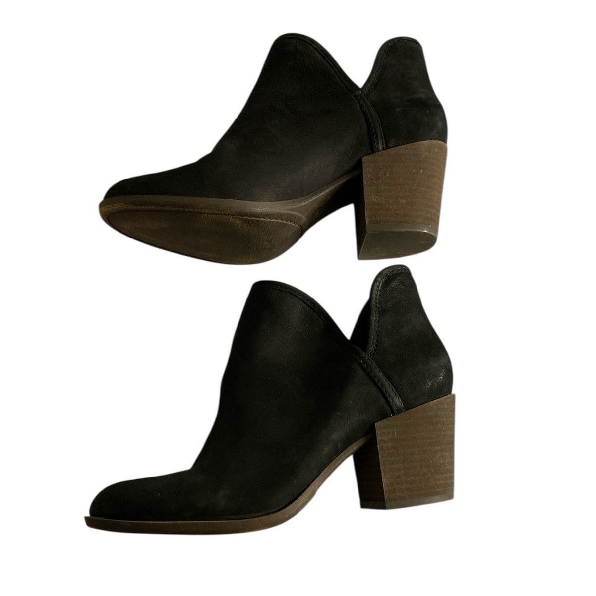 Lucky Brand Western Block Heel Suede Booties Black Lucky Brand Size 7.5 Size US 7.5 / IT 37.5 - 2 Thumbnail