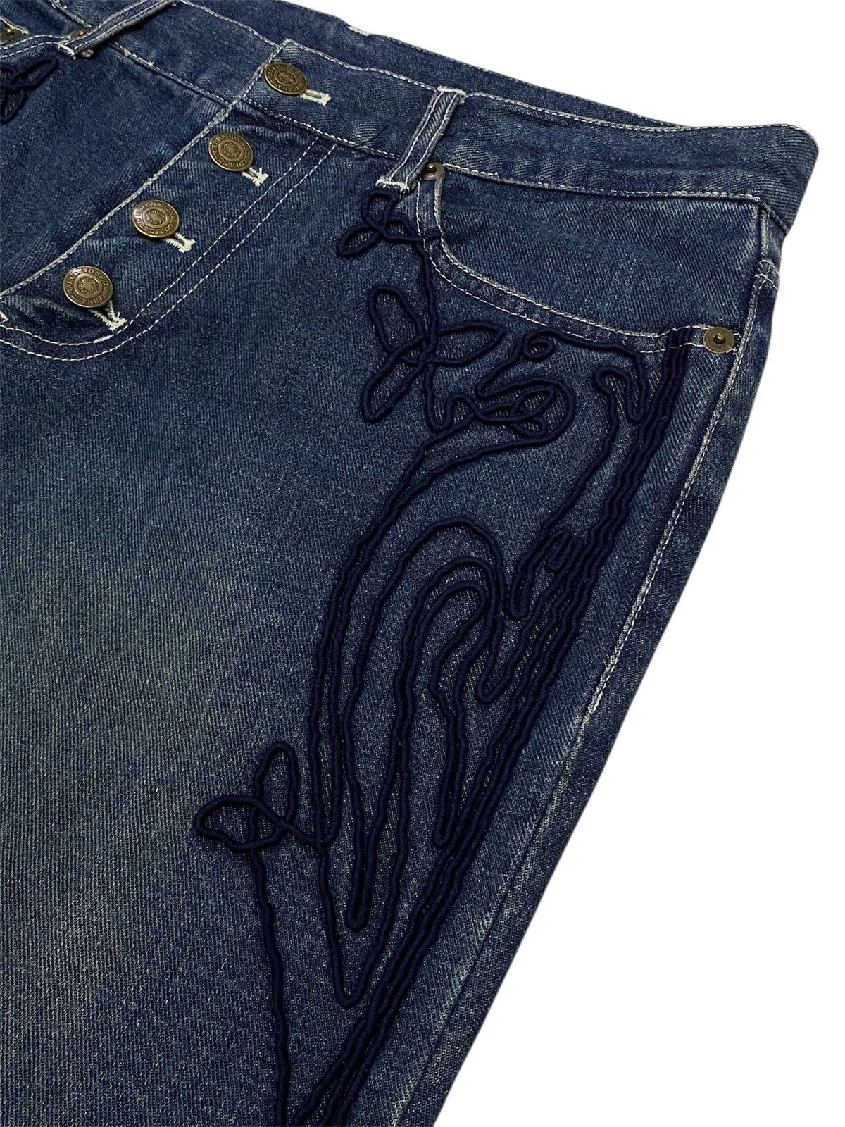 Tornado Mart 💃Tornado Mart Embroidery Tribal Denim Flare Jeans Size 30" / US 8 / IT 44 - 10 Thumbnail
