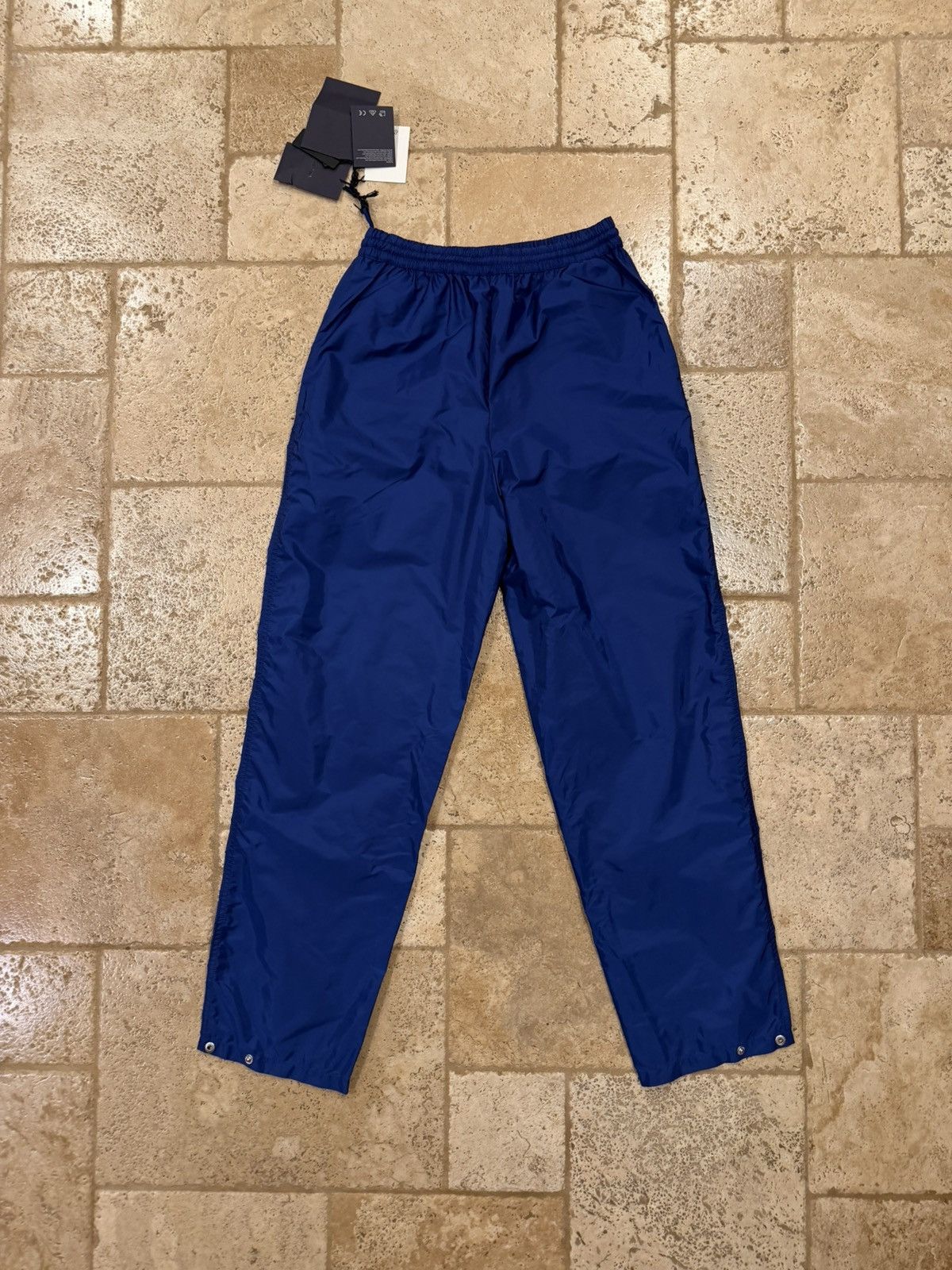 Prada Prada Re-Nylon Logo-Print Blue Snap Bottom Track Pants Size 27" / US 4 / IT 40 - 10 Thumbnail