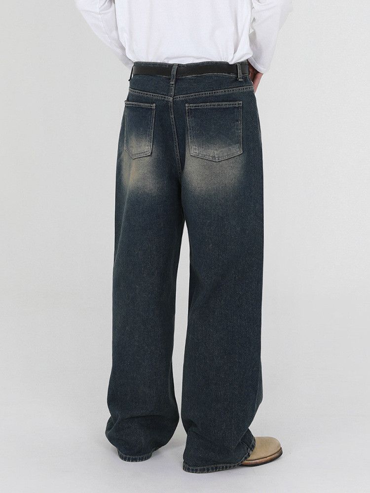 Japanese Brand × Jean Retro washed loose casual wide leg jeans Size US 32 / EU 48 - 4 Thumbnail