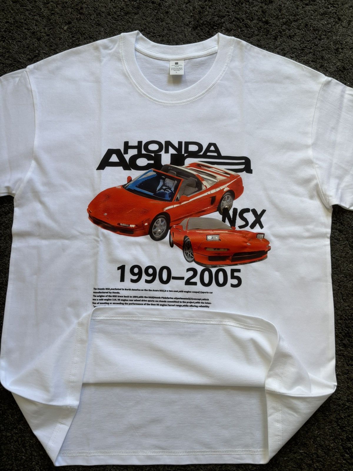 Honda × Vintage Vintage racing Honda Acura NSX heavyweight white tee Size US M / EU 48-50 / 2 - 9 Thumbnail