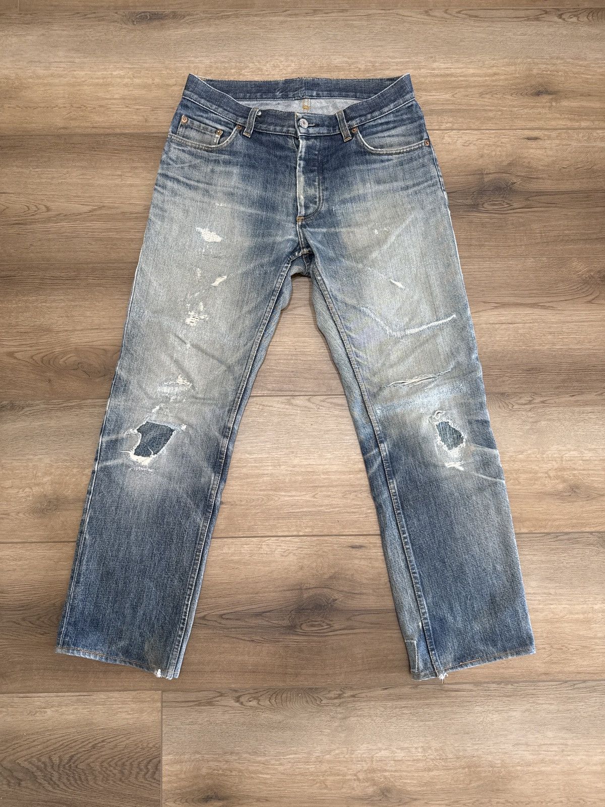 Helmut Lang Helmut Lang 1998 Boro repair jeans Size US 30 / EU 46 - 1 Thumbnail