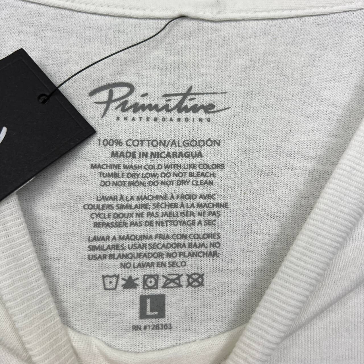 Primitive Primitive Skateboarding Shirt Men Large White Cotton New Size US L / EU 52-54 / 3 - 6 Thumbnail