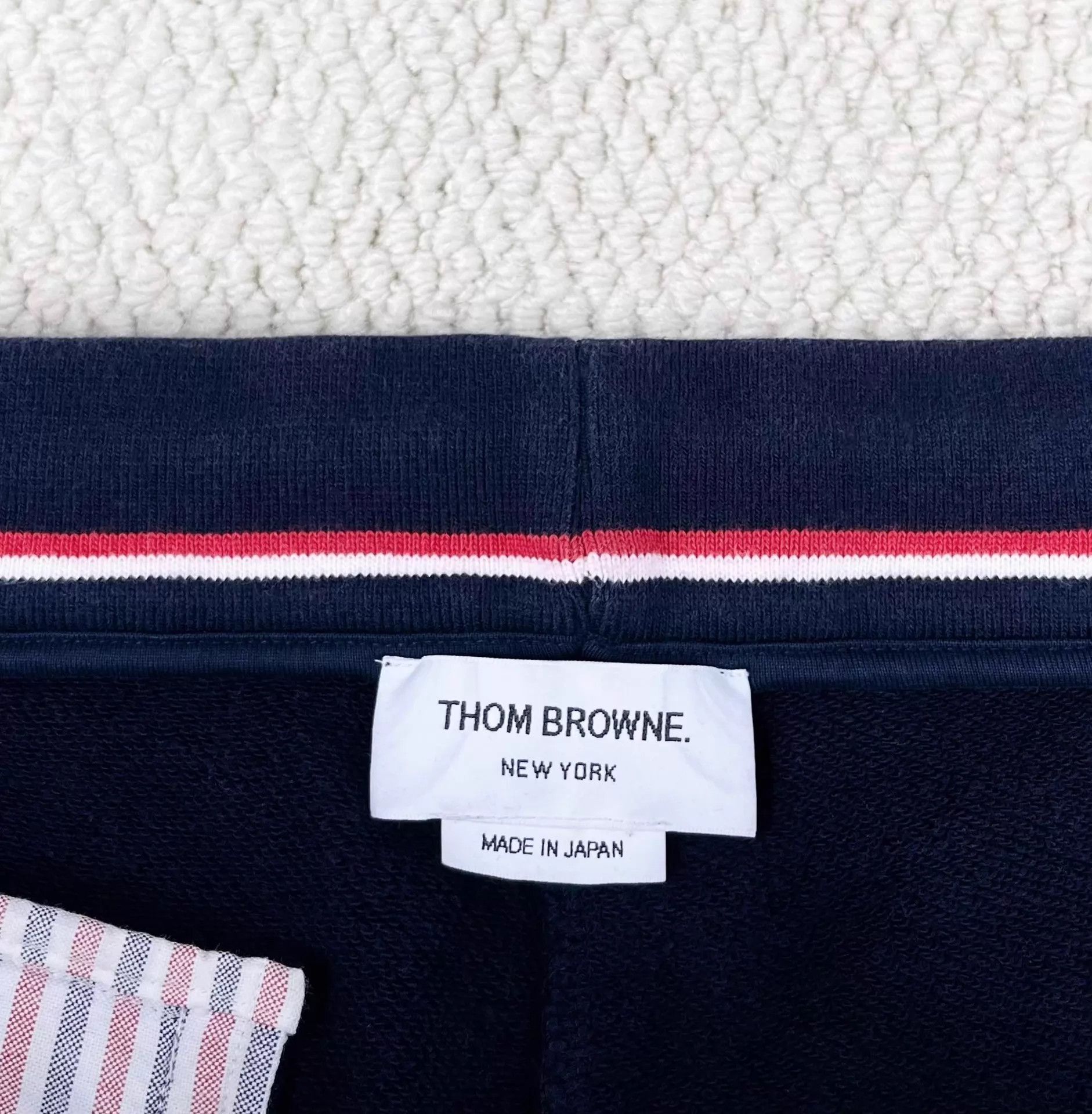 Thom Browne Thom Browne Navy Knit 4-Bar Stripe Unisex 0 Pants Size US 28 / EU 44 - 3 Thumbnail