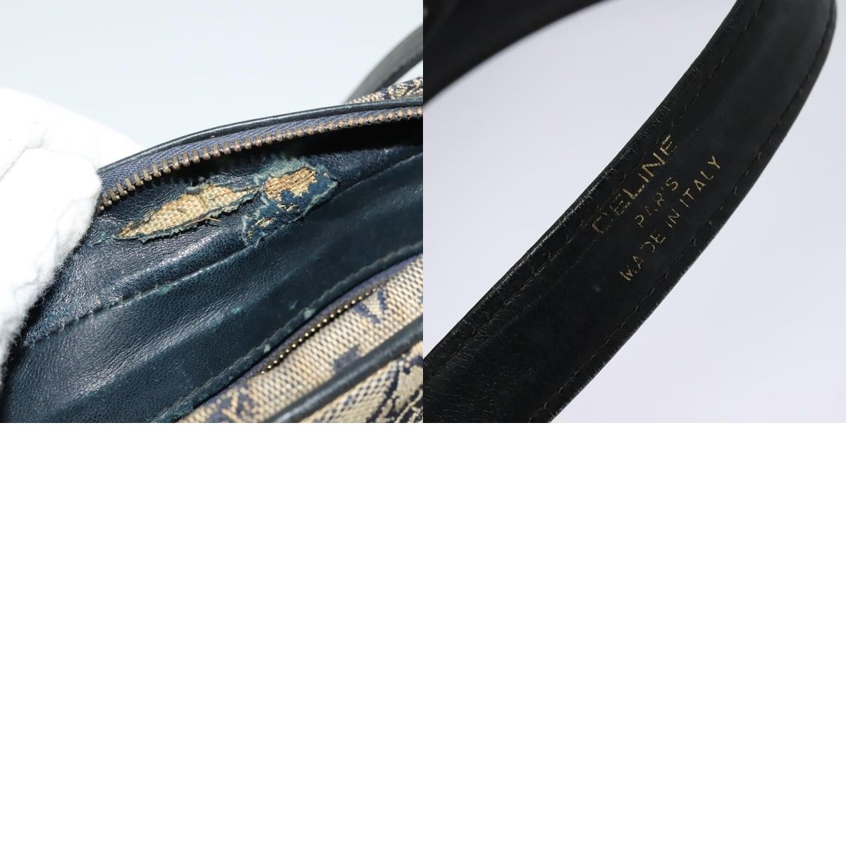 Celine CELINE C Sulky Shoulder Bag Canvas Navy Gold Size ONE SIZE - 12 Thumbnail