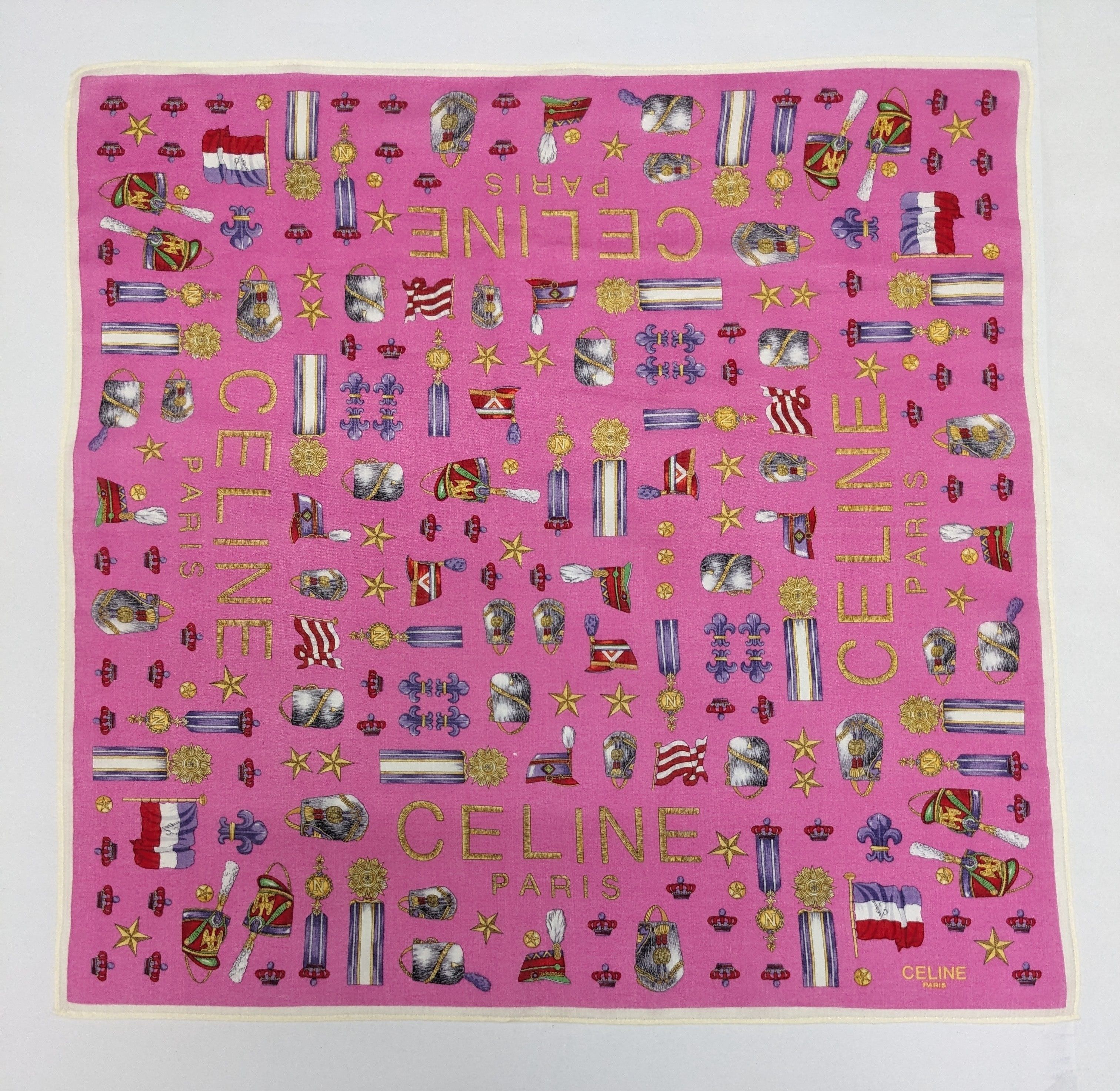 Celine Celine Paris Luxury Fuchsia Pink Military Medals & Flags Size ONE SIZE - 3 Thumbnail