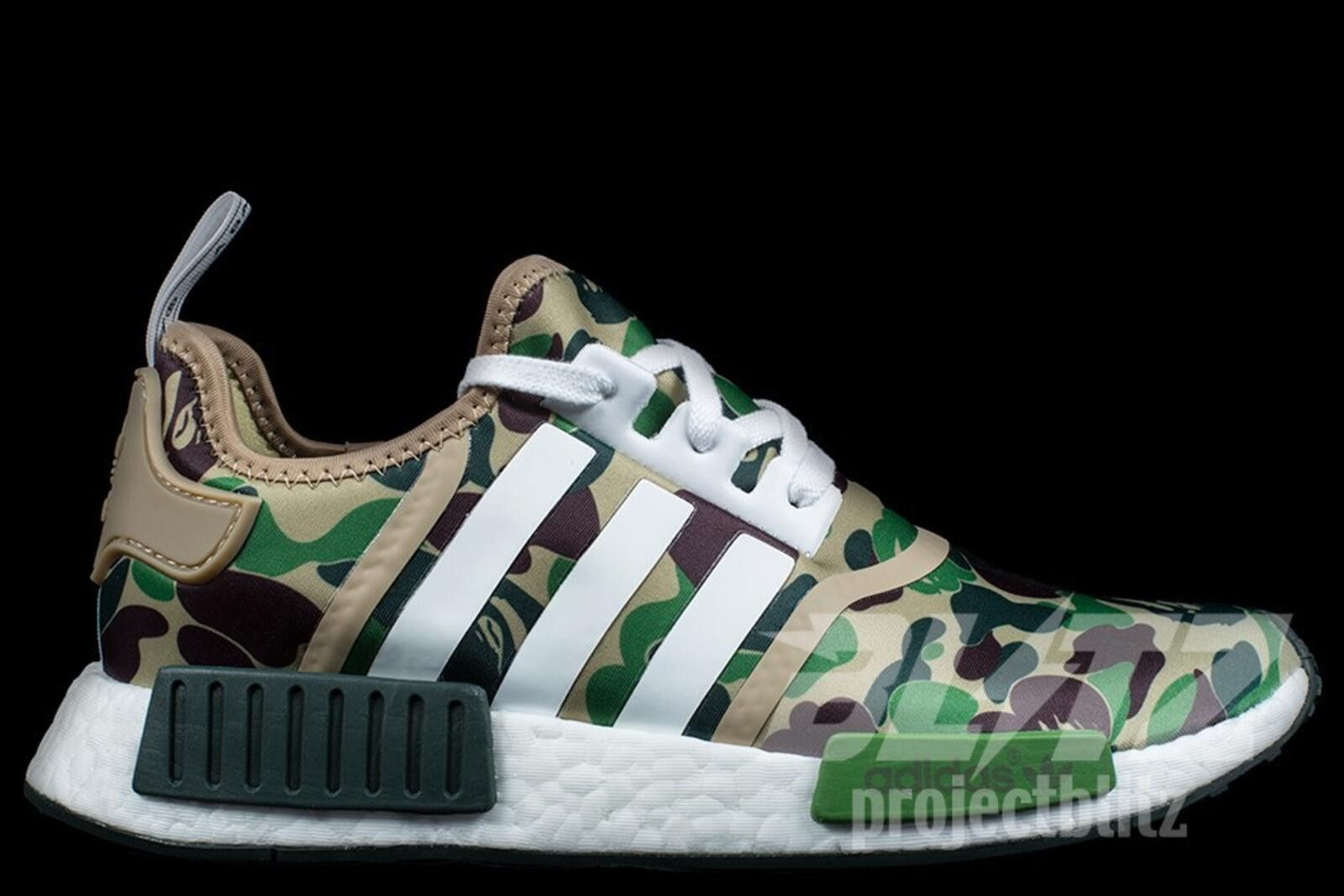 Adidas adidas NMD R1 A Bathing Ape Bape Green Camo BA7326 US9 Size US 9 / EU 42 - 1 Thumbnail