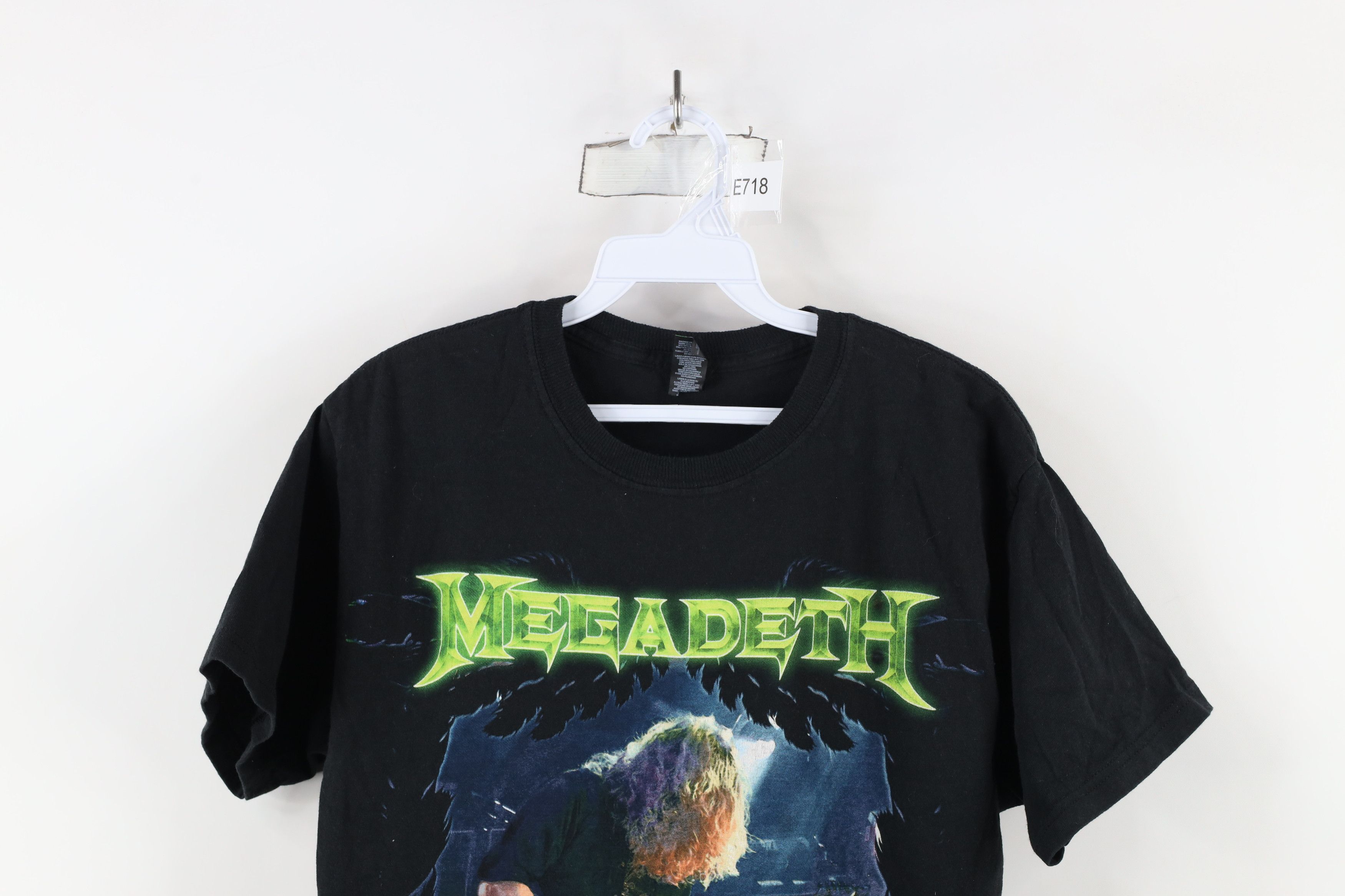 Vintage Vintage Y2K Faded Dave Mustaine Megadeth Band T-Shirt Black Size US M / EU 48-50 / 2 - 2 Thumbnail
