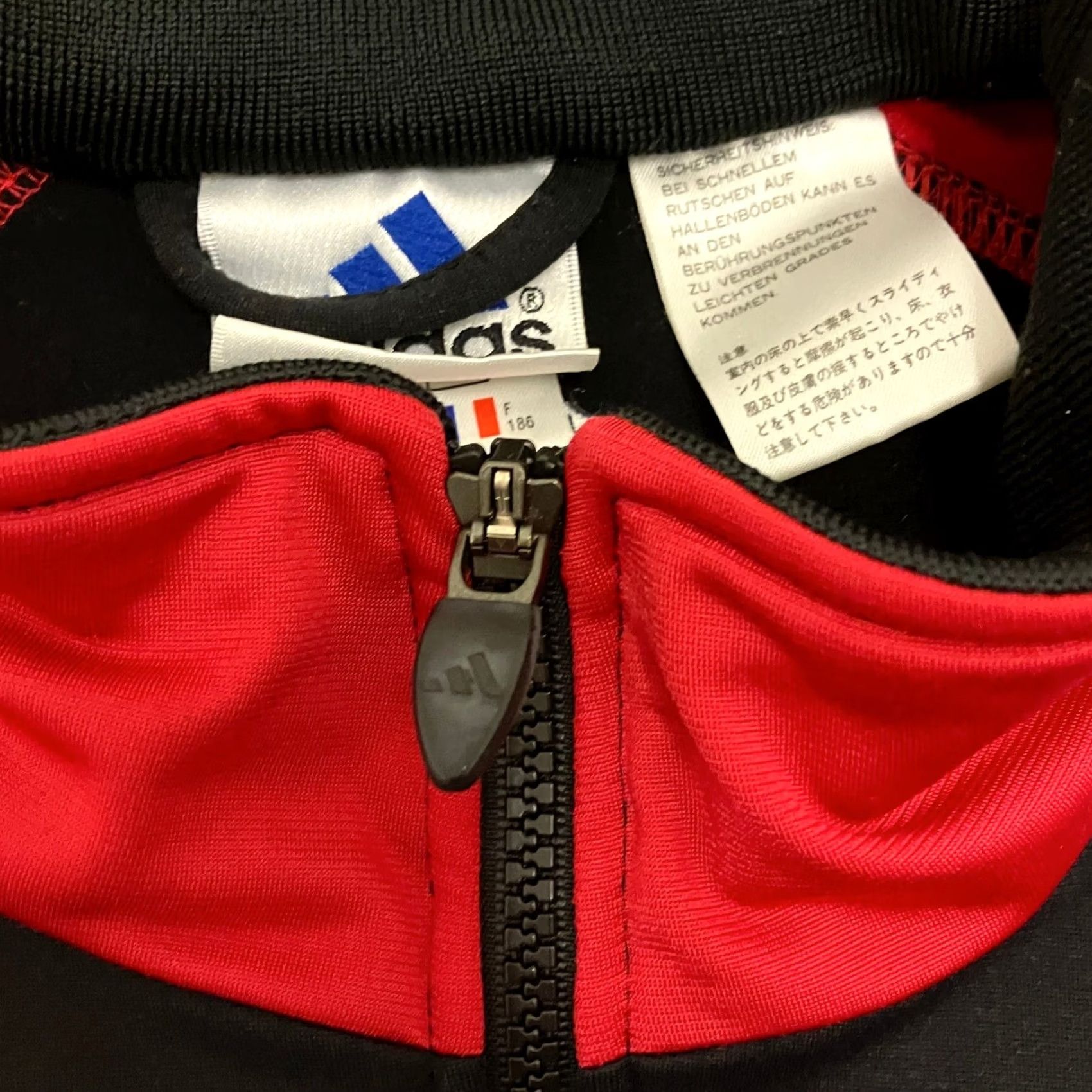 Adidas VINTAGE adidas Track Jacket Mens Large Red Black 3 Stripe Full Zip 90s Size US L / EU 52-54 / 3 - 4 Thumbnail