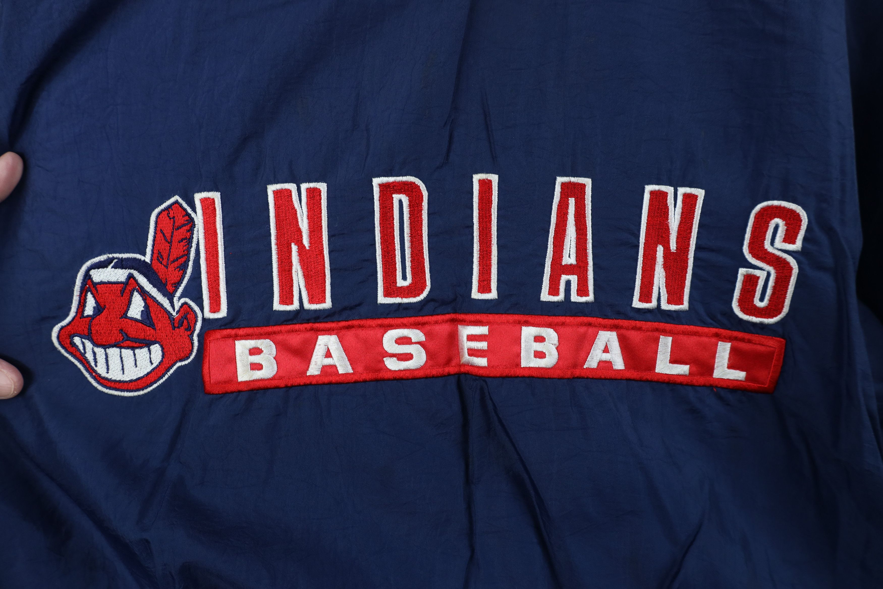 Starter Vintage 90s Starter Cleveland Indians Windbreaker Jacket Size US XL / EU 56 / 4 - 4 Thumbnail