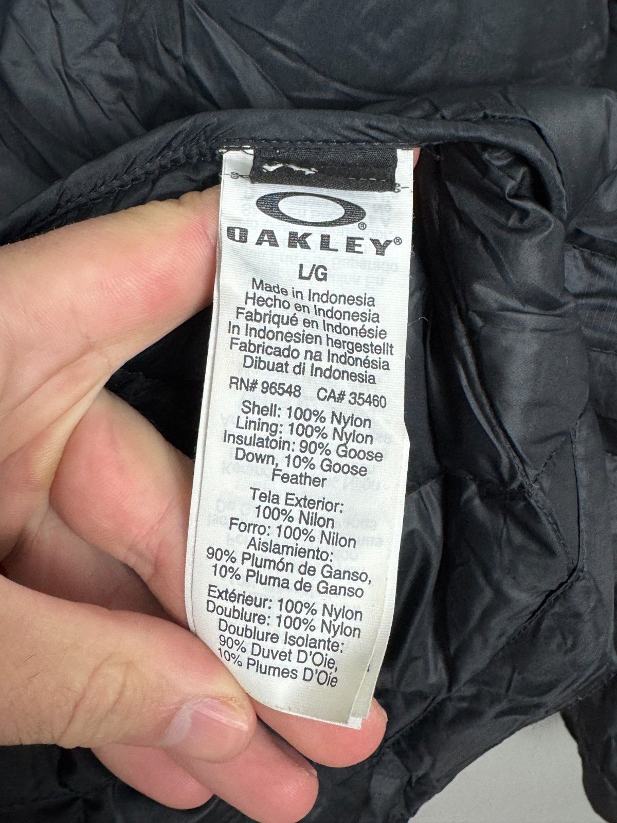 Oakley Oakley Drift O-Puff Down Blackout Jacket. Size US L / EU 52-54 / 3 - 9 Thumbnail