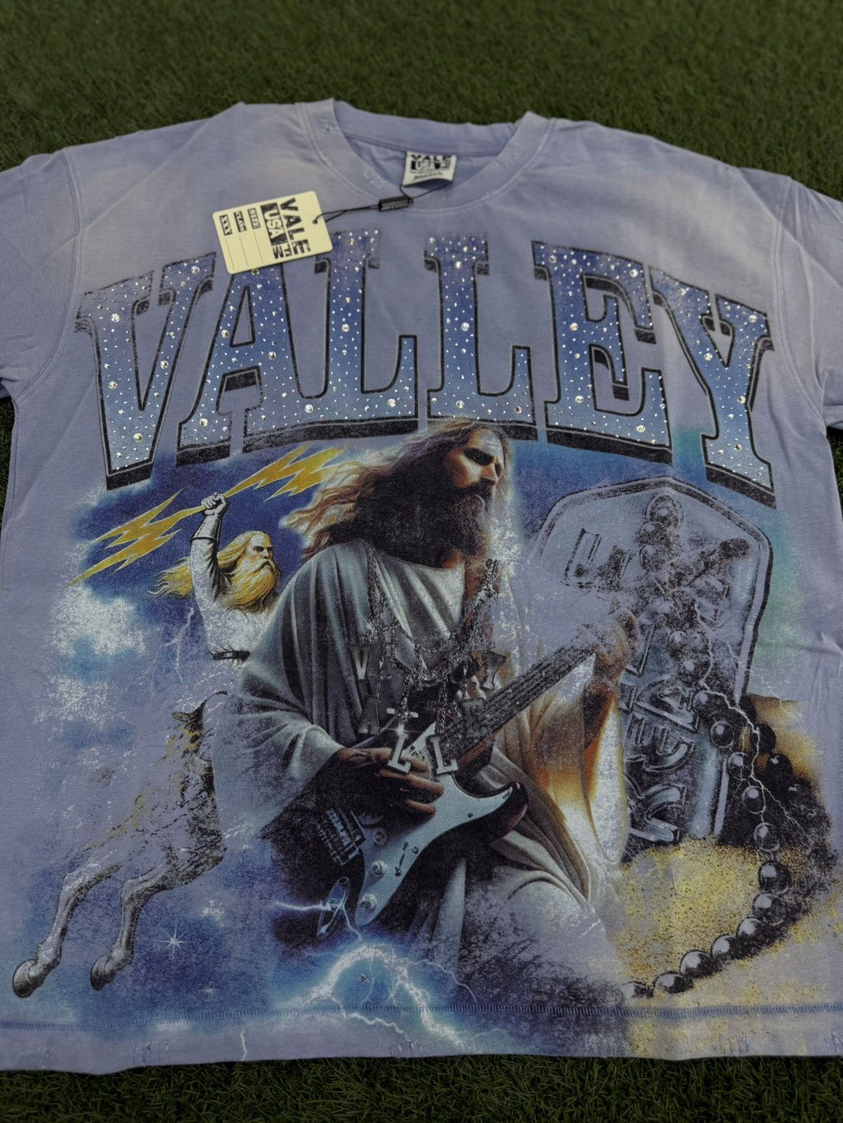 Vale Valley Dreams Holy Metal Bling Tee Size Small (NEW) Size US S / EU 44-46 / 1 - 7 Thumbnail