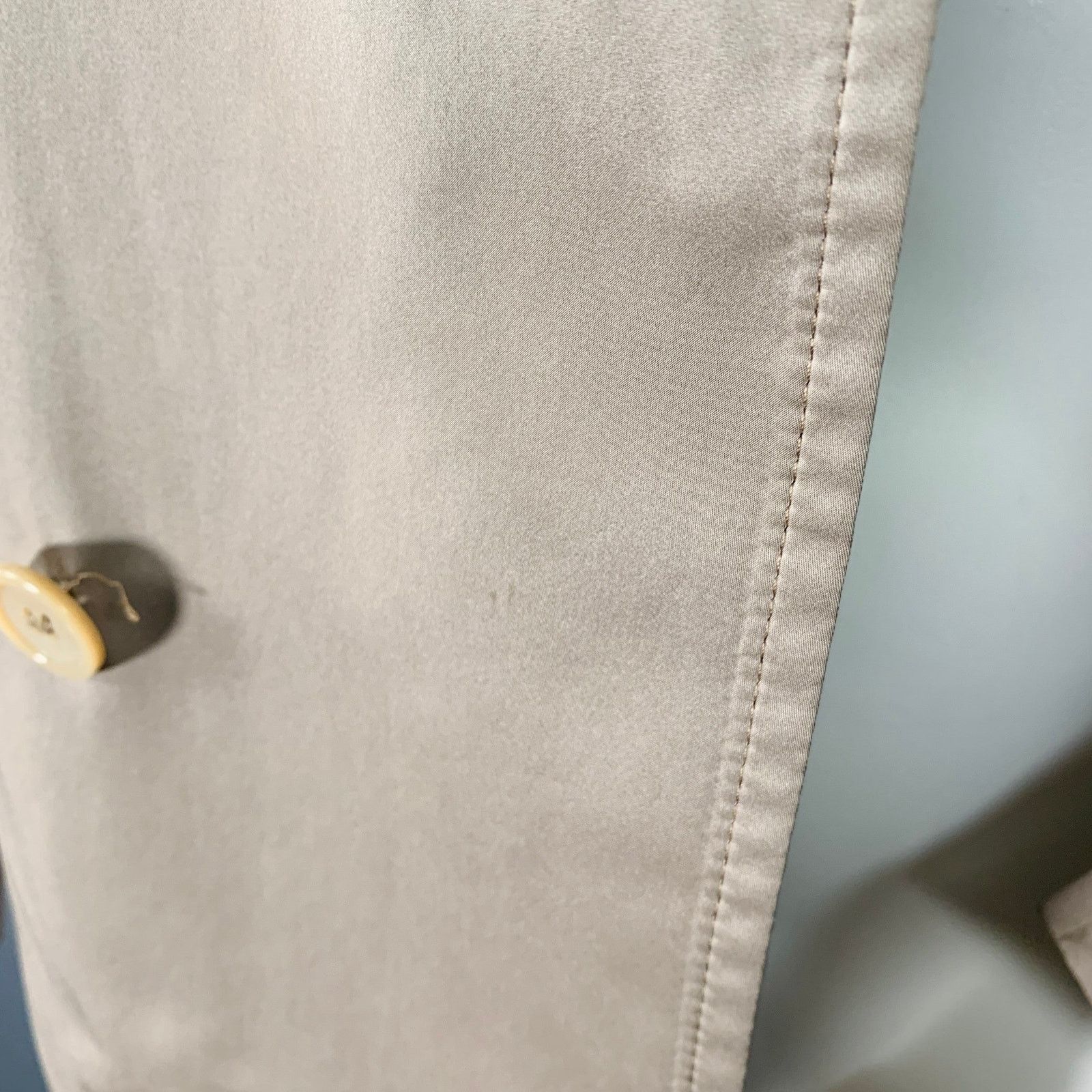 Daniele Alessandrini 38 Khaki Satin Double Breasted Belted Jacket Size US M / EU 48-50 / 2 - 7 Thumbnail