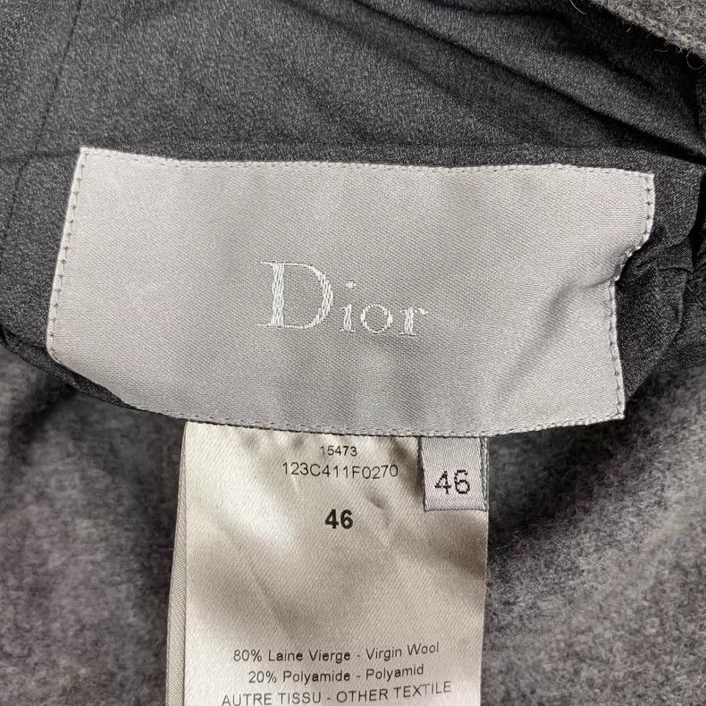 Dior Dior Dark gray wool lapel double-breasted long-sleeved dou Size US S / EU 44-46 / 1 - 5 Thumbnail