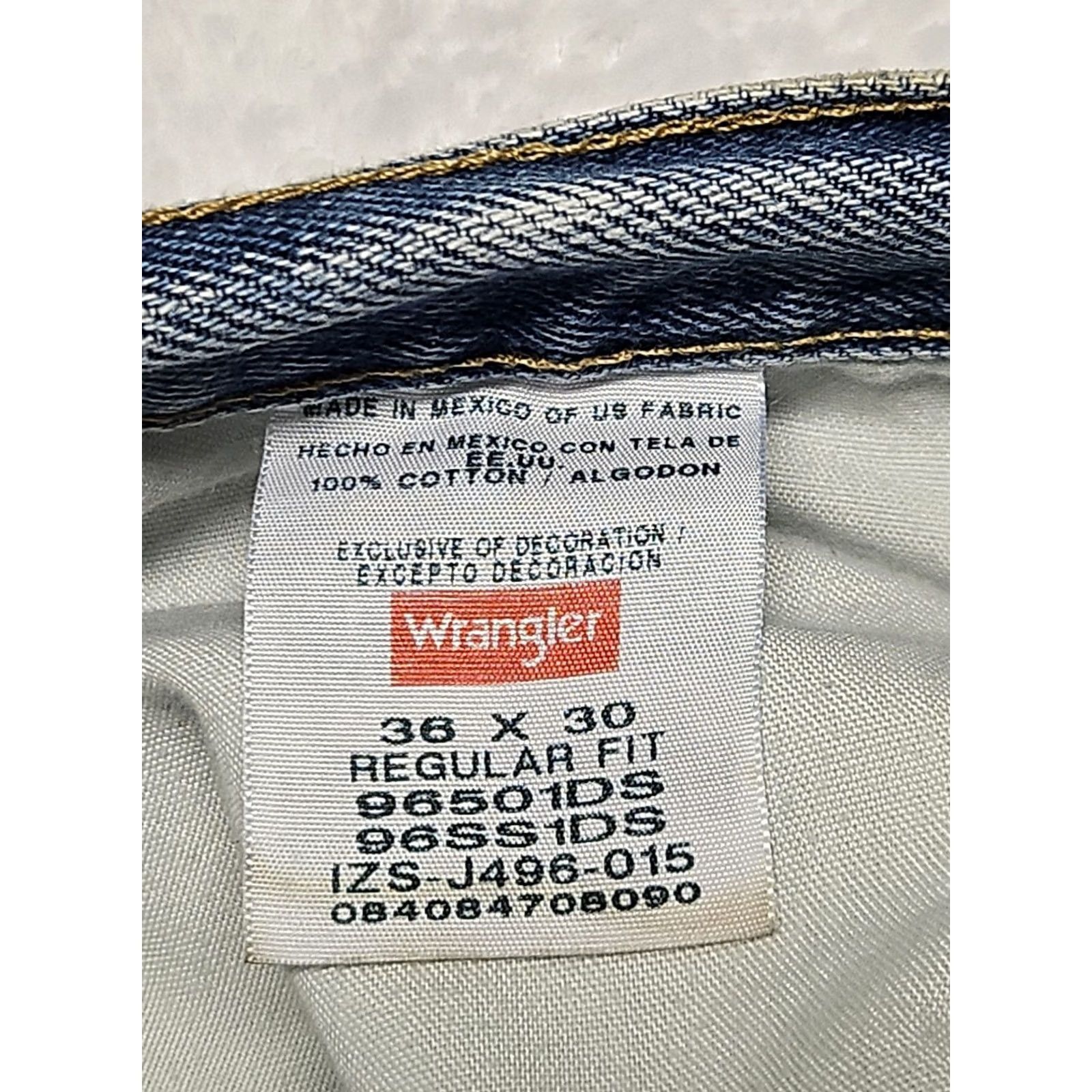 Wrangler Wrangler Jeans Men 36x30 Regular Fit Blue 100% Cotton Denim Straight Mid Rise Baggy? Wait – no extra words Size US 36 / EU 52 - 7 Thumbnail