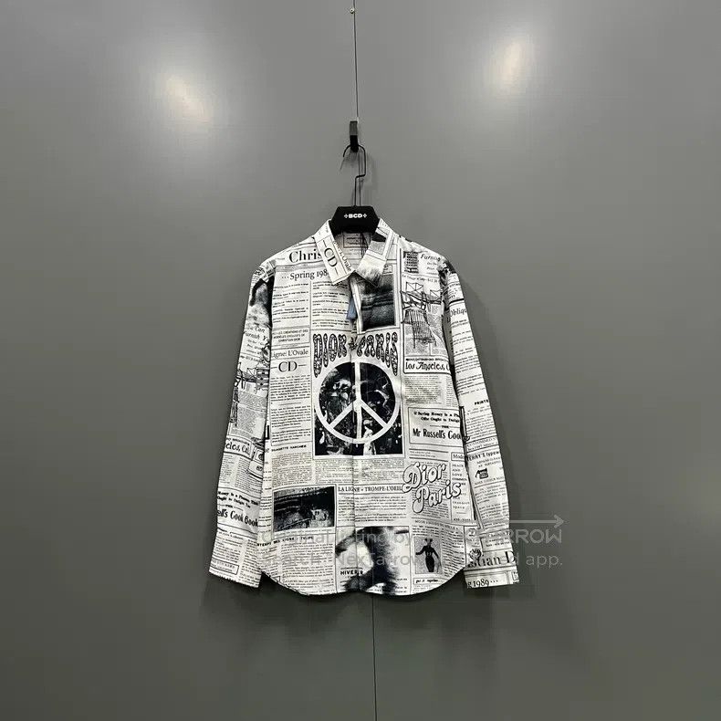 Dior Dior Size 43 Shirt full of newspaper letters Size US XS / EU 42 / 0 - 1 Thumbnail