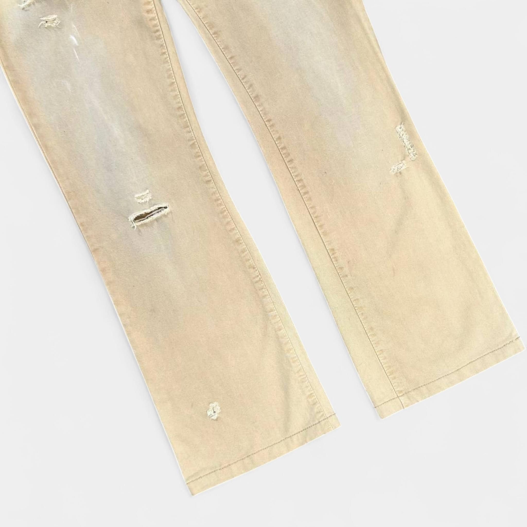 Other Just Cavalli Beige Distressed Jeans Size 24" / US 00 / IT 34 - 3 Thumbnail