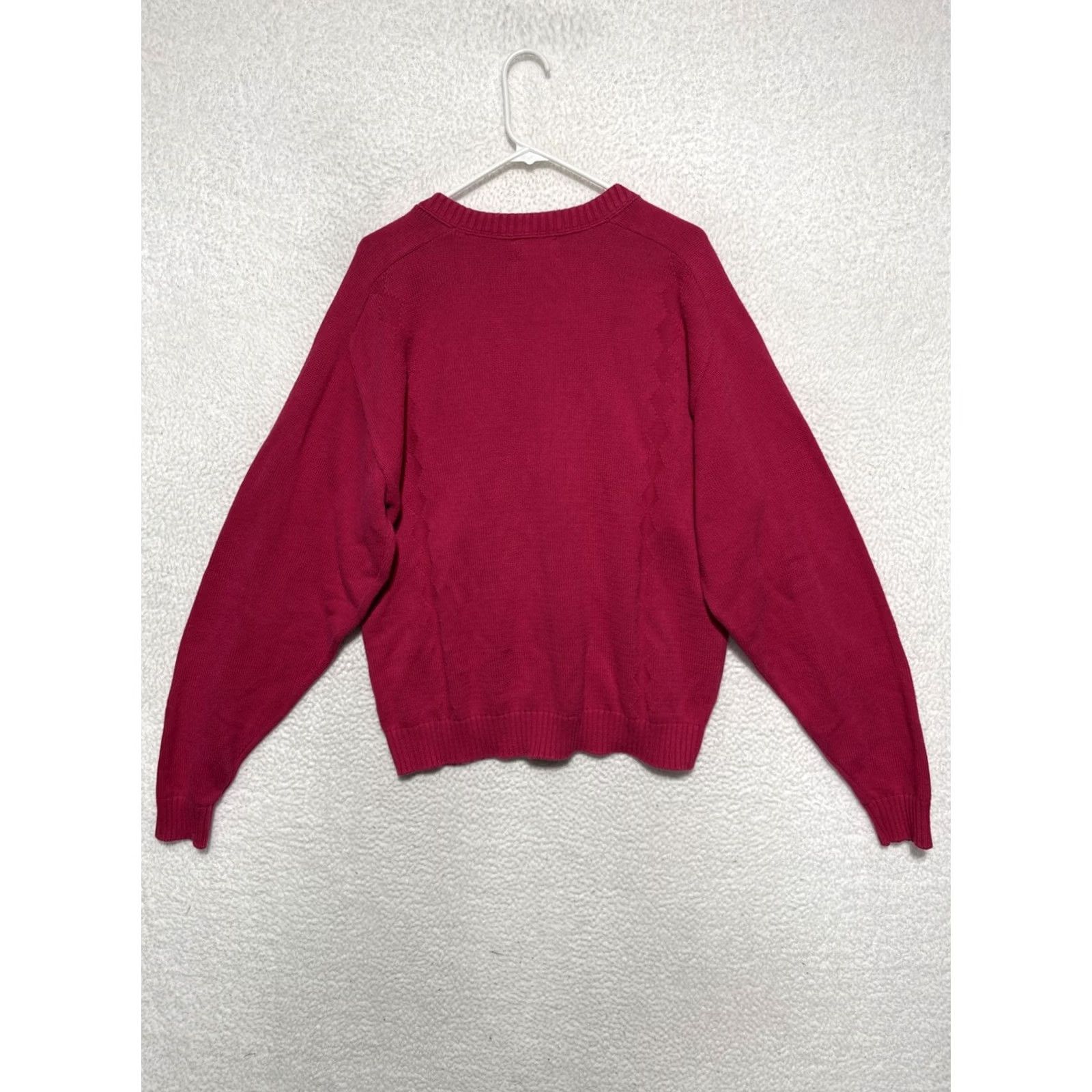 Nike VINTAGE Nike Sweater Shirt Mens L Pink 80s V-Neck Pullover Knit Red Label Regular Long Sleeve Pullover Mens 80s Size US L / EU 52-54 / 3 - 4 Thumbnail