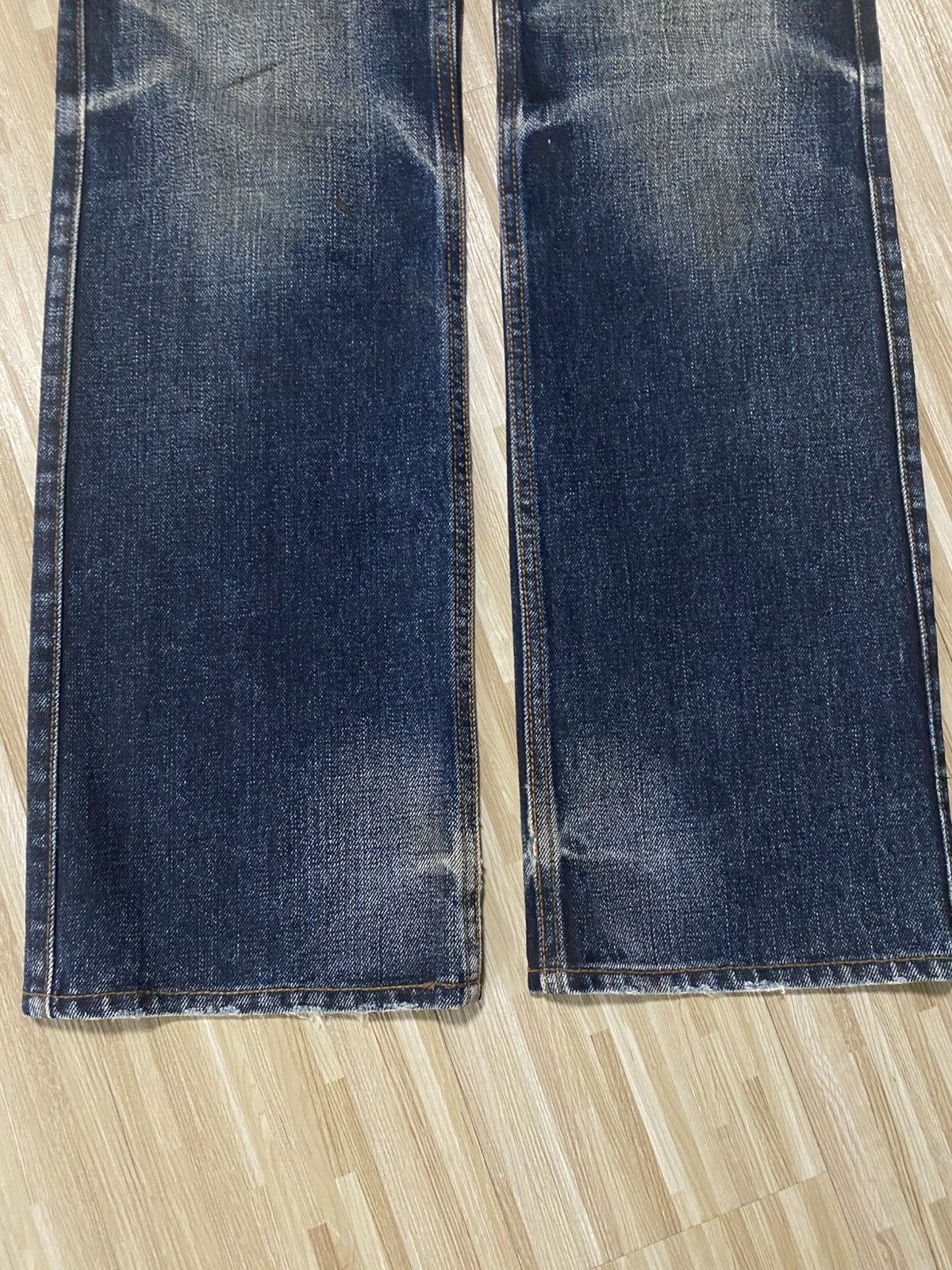 Japanese Brand 💥FLARE 90s BY N.C.F.M WASHED DISTRESS JEANS Size US 30 / EU 46 - 9 Thumbnail