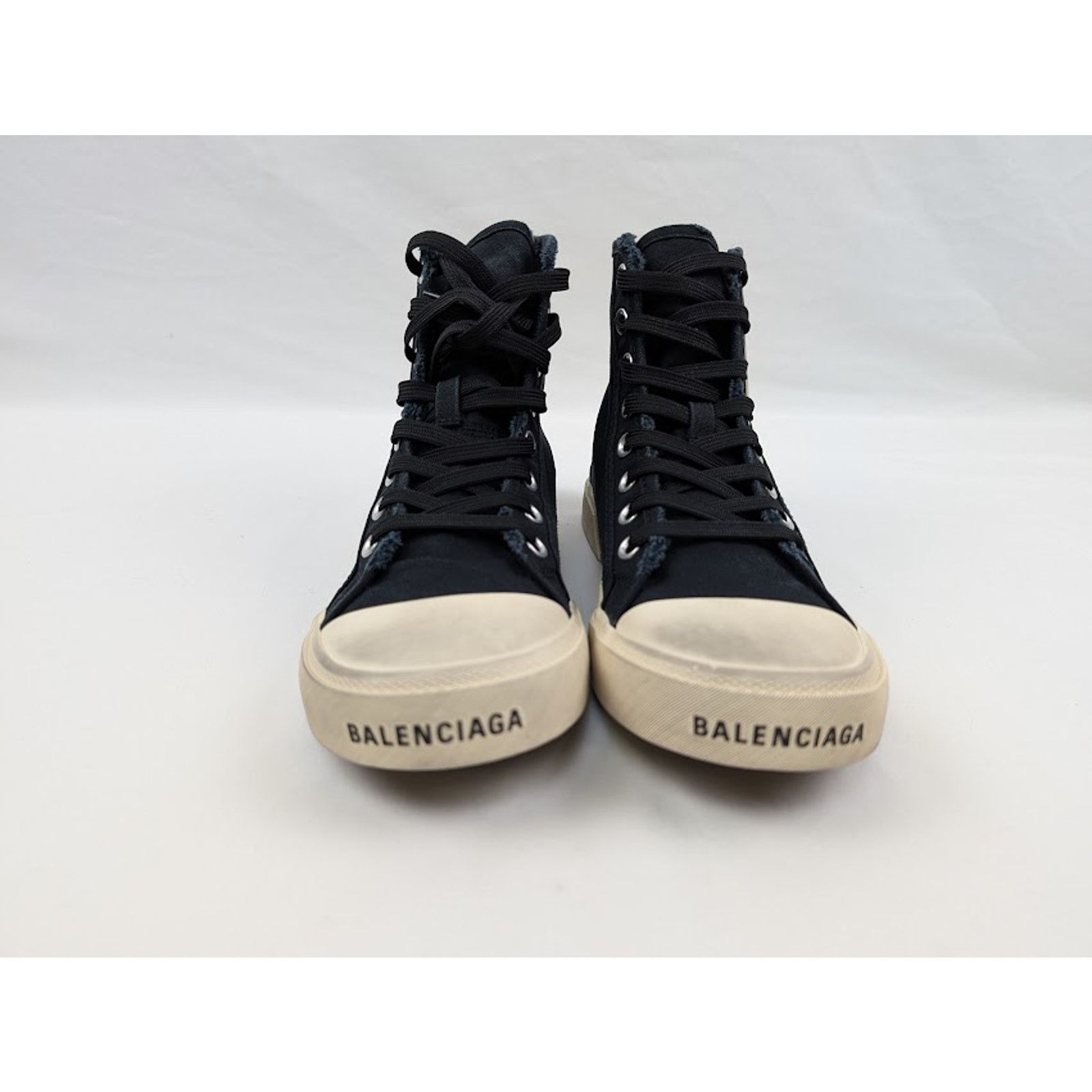 Balenciaga o1rshd1 Q:2 / Paris High-Top Sneakers in Black/White Size US 13 / EU 46 - 7 Thumbnail