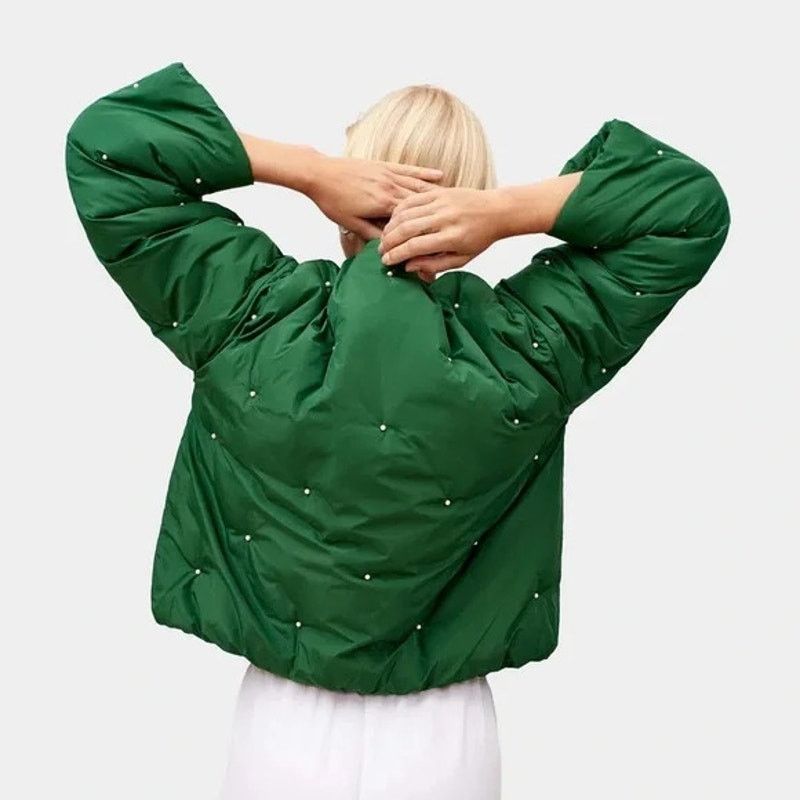 Sleeper NWT SLEEPER Puffer Jacket in Green with Pearl - Size S/M Size S / US 4 / IT 40 - 3 Thumbnail