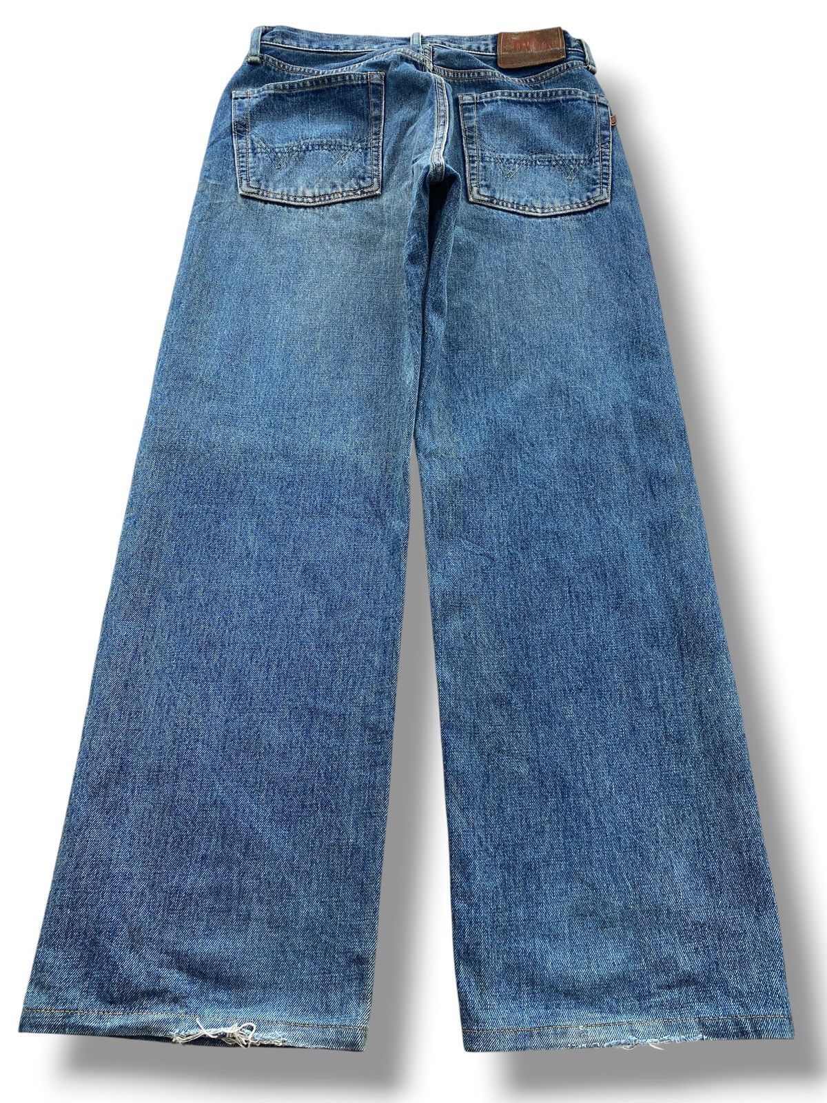 Edwin Edwin 505 Blue Wash Ripped Style Straight Leg Jeans Size US 30 / EU 46 - 3 Thumbnail
