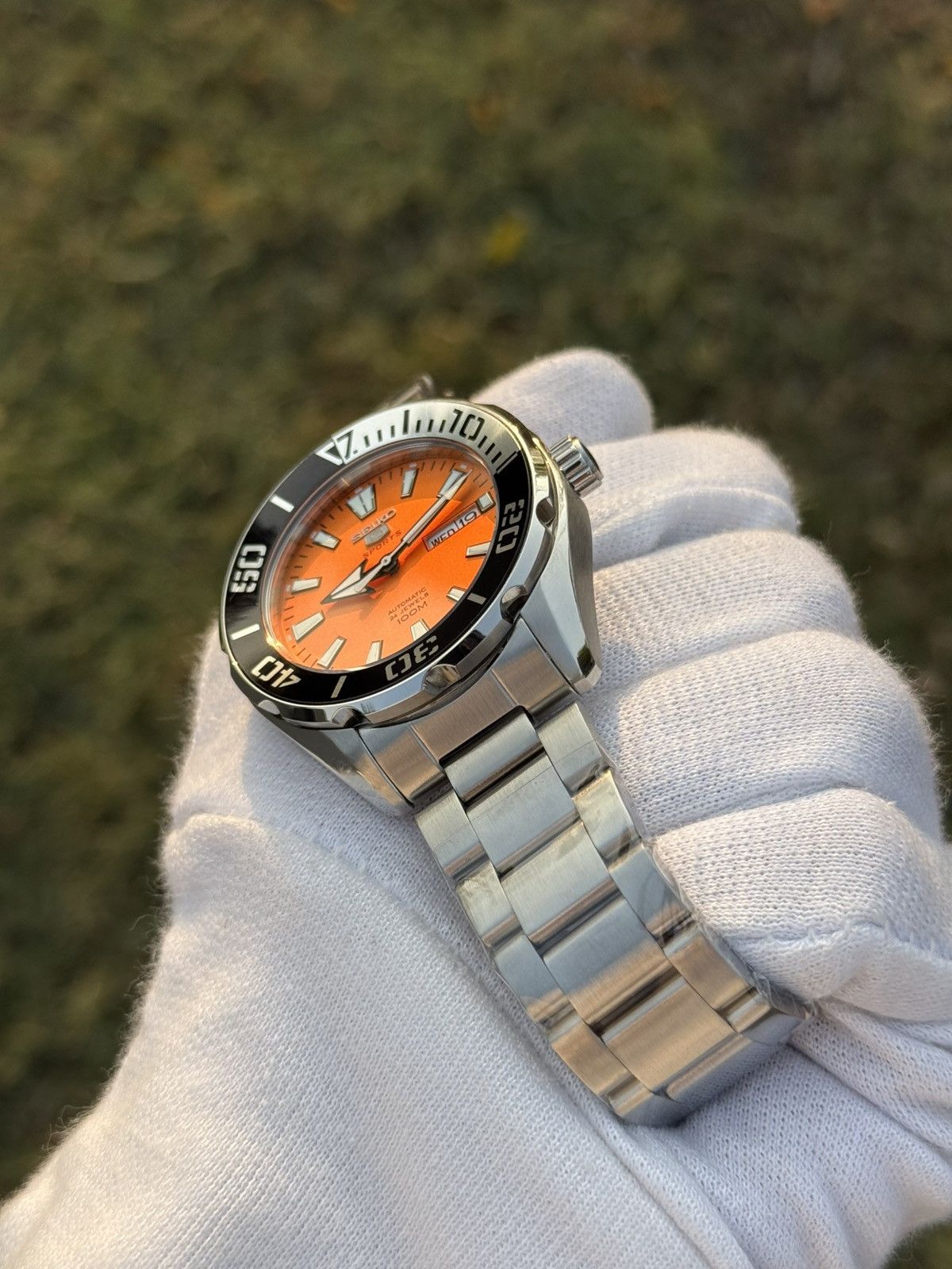 Seiko Seiko 5 Sports – black Diver Bezel– Automatic men watch Size 38 - 6 Thumbnail
