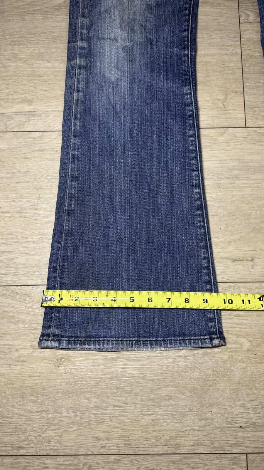 Lucky Brand Y2K 2000s Lucky Brand Low Rise Flared 10 x 30 Denim Jeans Size 32" / US 10 / IT 46 - 9 Thumbnail