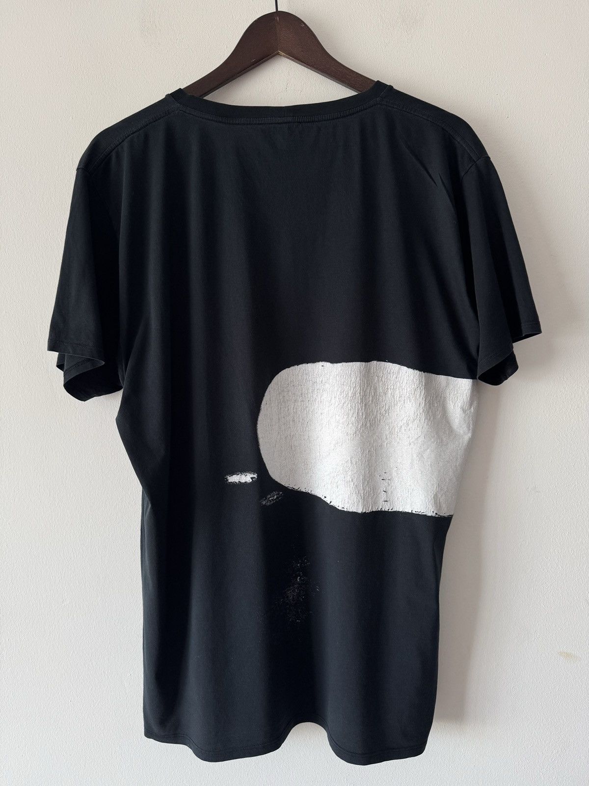 Saint Laurent Paris 🔥🔥 Saint Laurent Black Painted T-Shirt Size US L / EU 52-54 / 3 - 2 Thumbnail