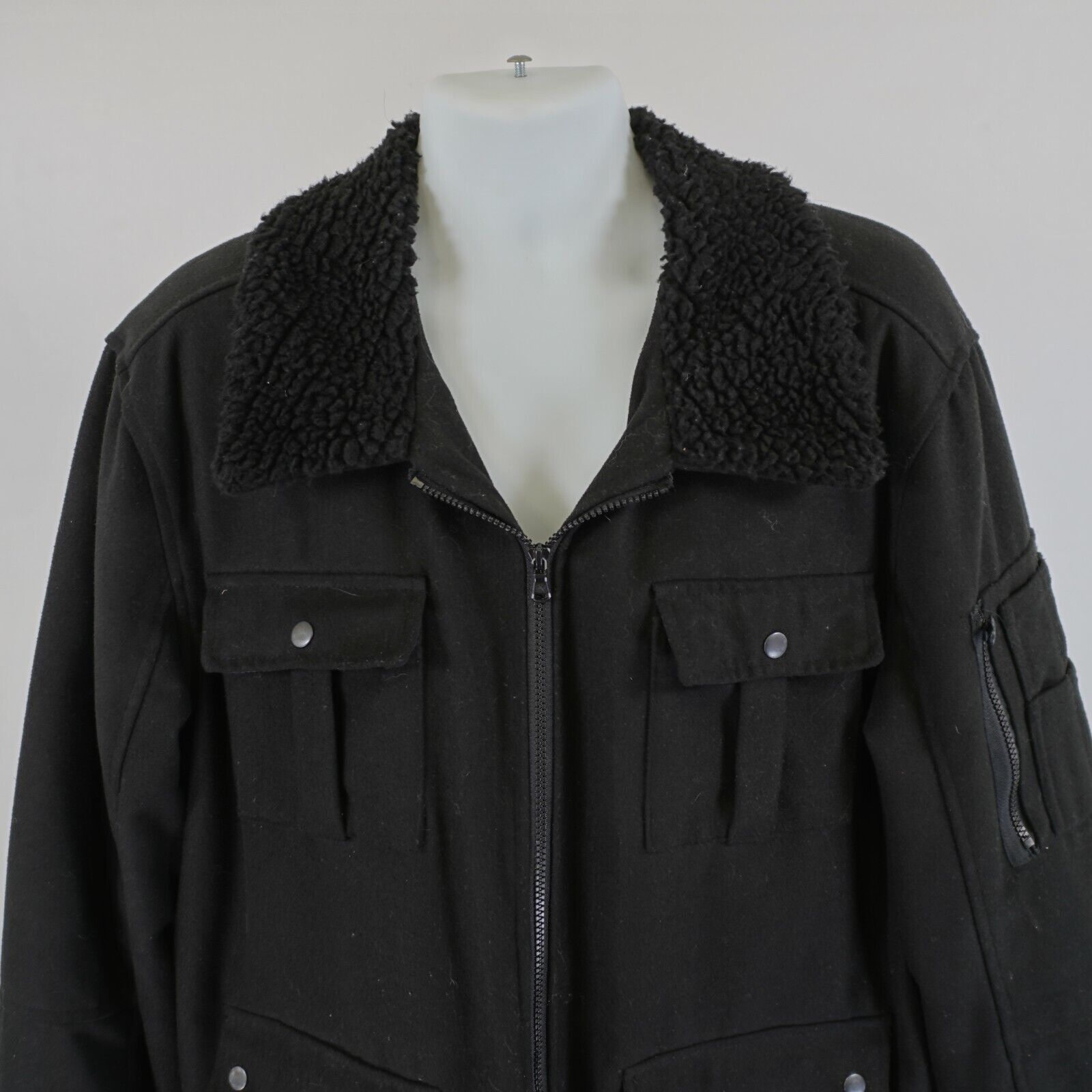 Rock & Republic Rock & Republic Black Sherpa Camo Lined Full Zip Sherpa Jack Size US XXL / EU 58 / 5 - 1 Thumbnail