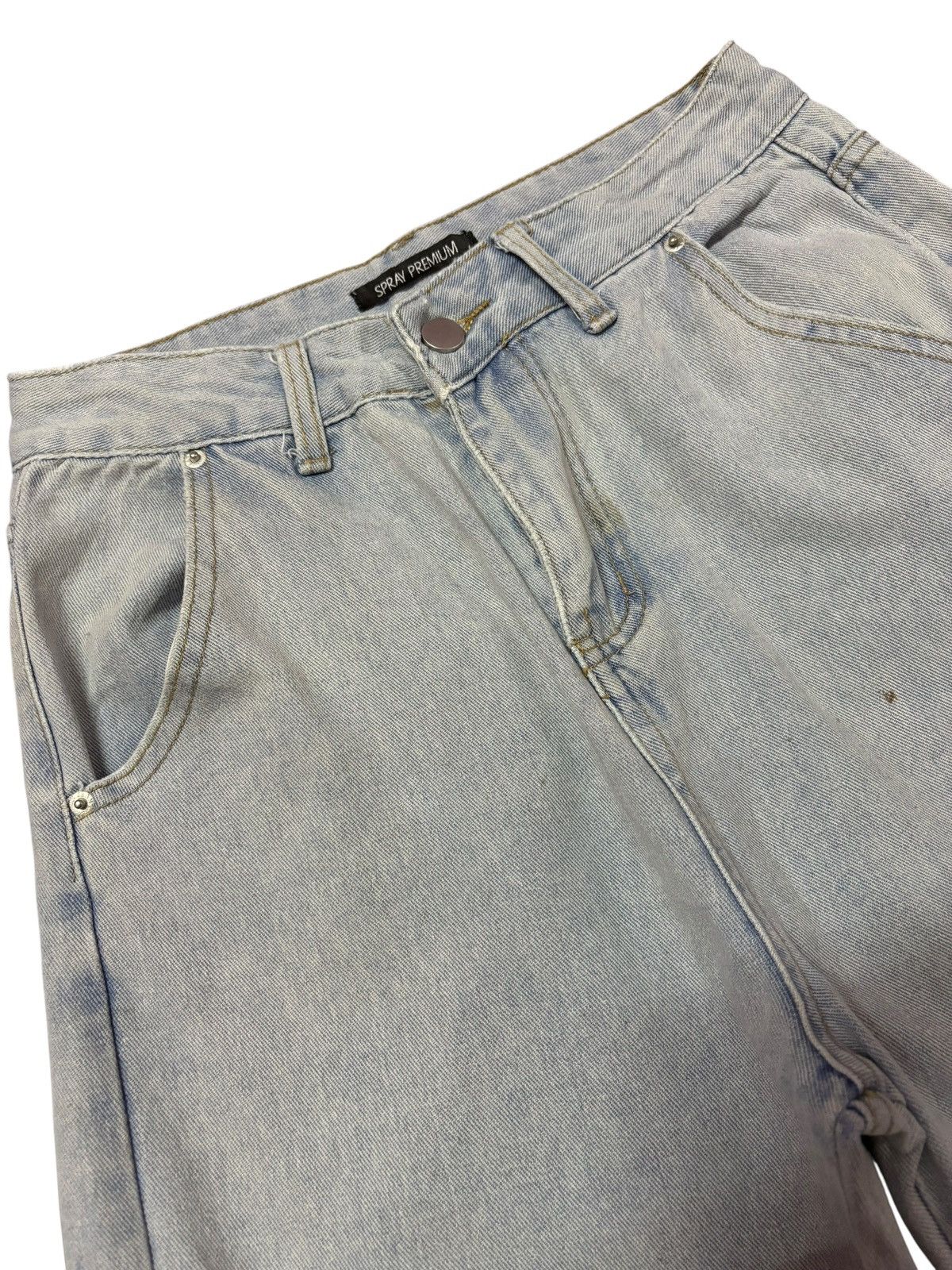 Japanese Brand Vtg Spray Premium Japan Baggy Distressed Jeans Size US 26 / EU 42 - 5 Thumbnail