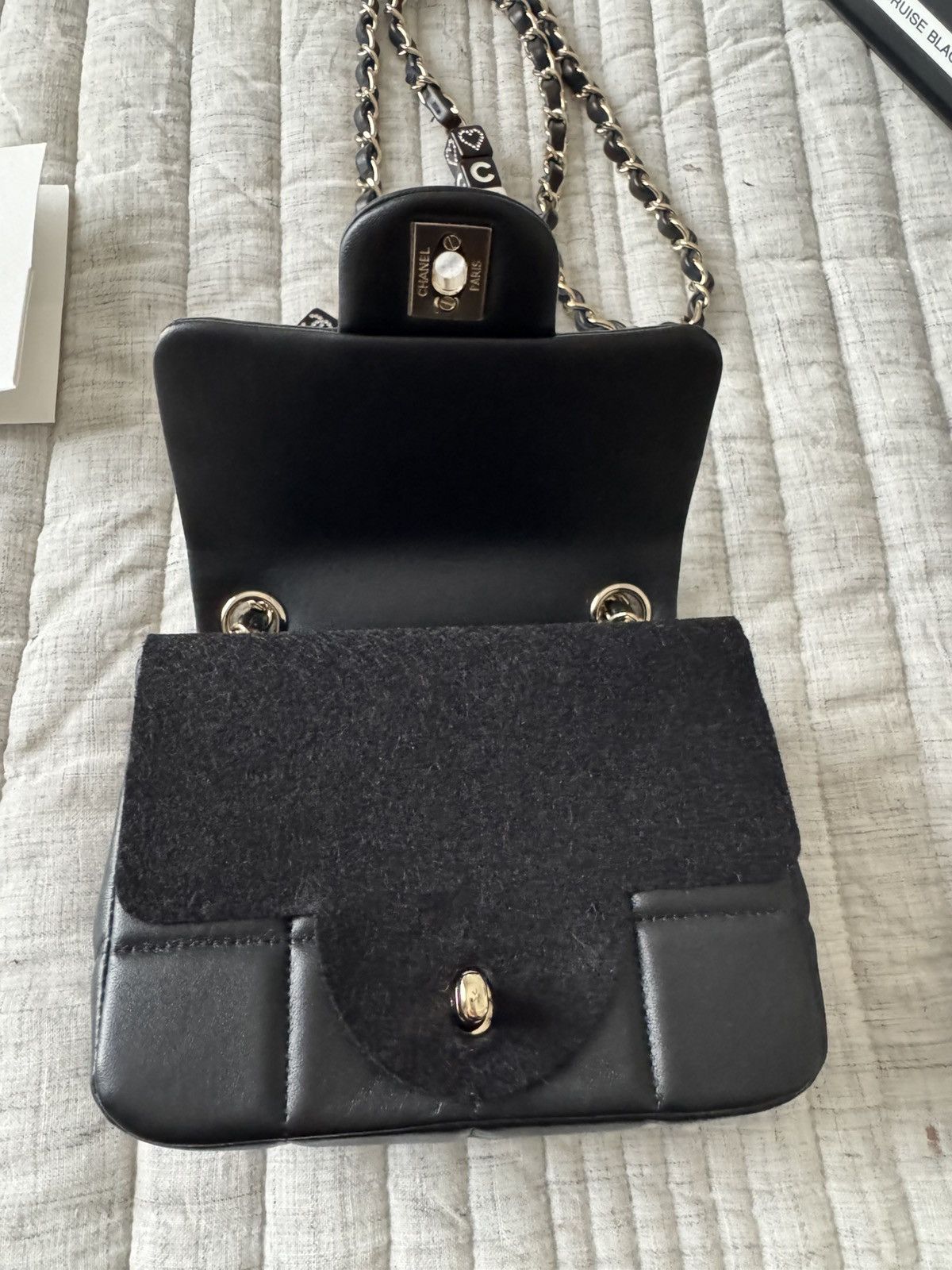 Chanel Lambskin Resin Crystal Square Quilted Mini Monacoco Flap Bag Size ONE SIZE - 6 Thumbnail