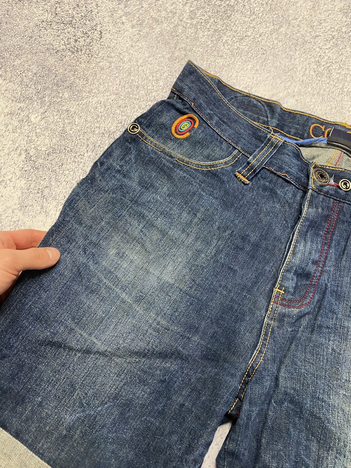 Coogi × JNCO × Vintage Crazy Vintage Y2K Baggy Coogi Royale Big Logo Jeans Shorts Size US 36 / EU 52 - 16 Thumbnail