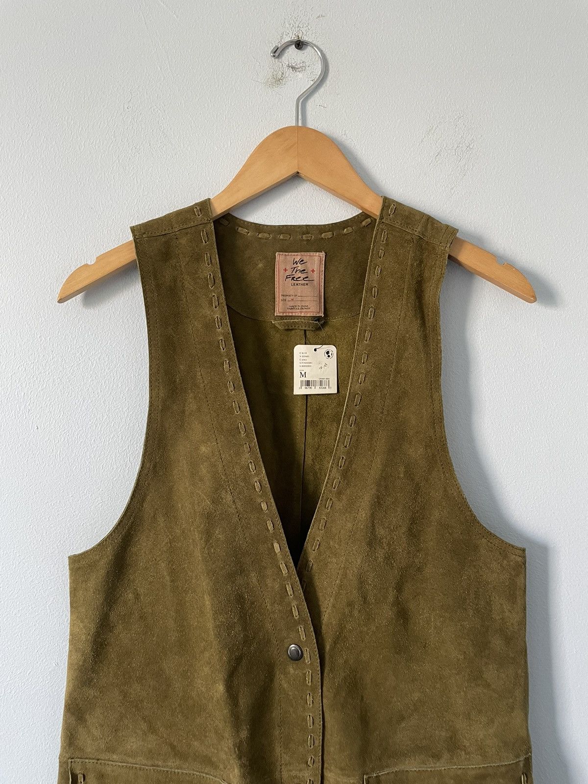 Free people dark olive suede vest