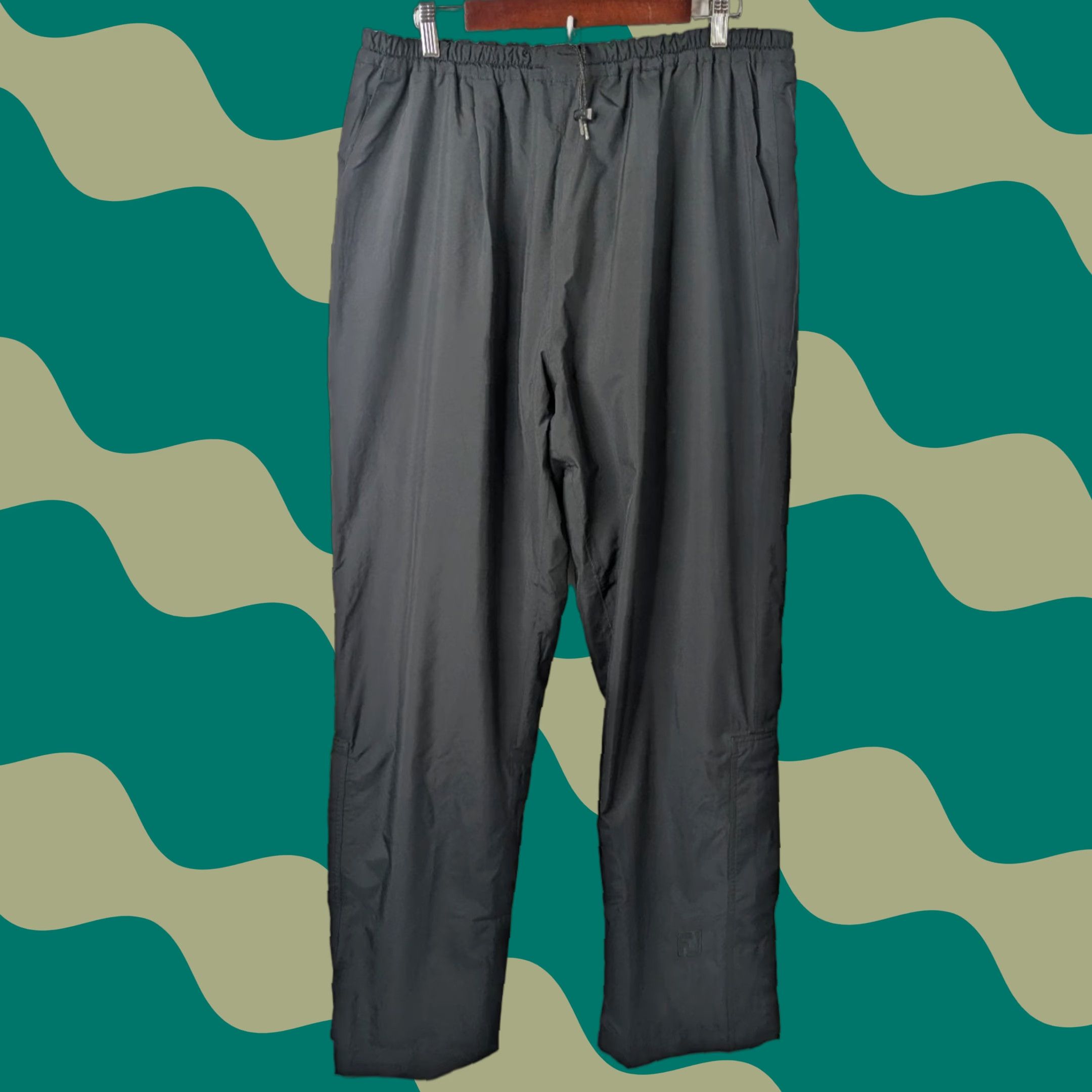 Footjoy FootJoy Pants Black Windbreaker DryJoy Ankle Zip Waterproof Sz XL Sports Logo FootJoy Men's Pants Size US 36 / EU 52 - 1 Thumbnail