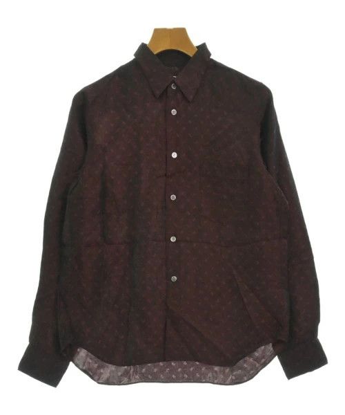 Comme des Garcons Black Shirt all-over pattern cupra long sleeve button up Red Size US S / EU 44-46 / 1 - 1 Thumbnail