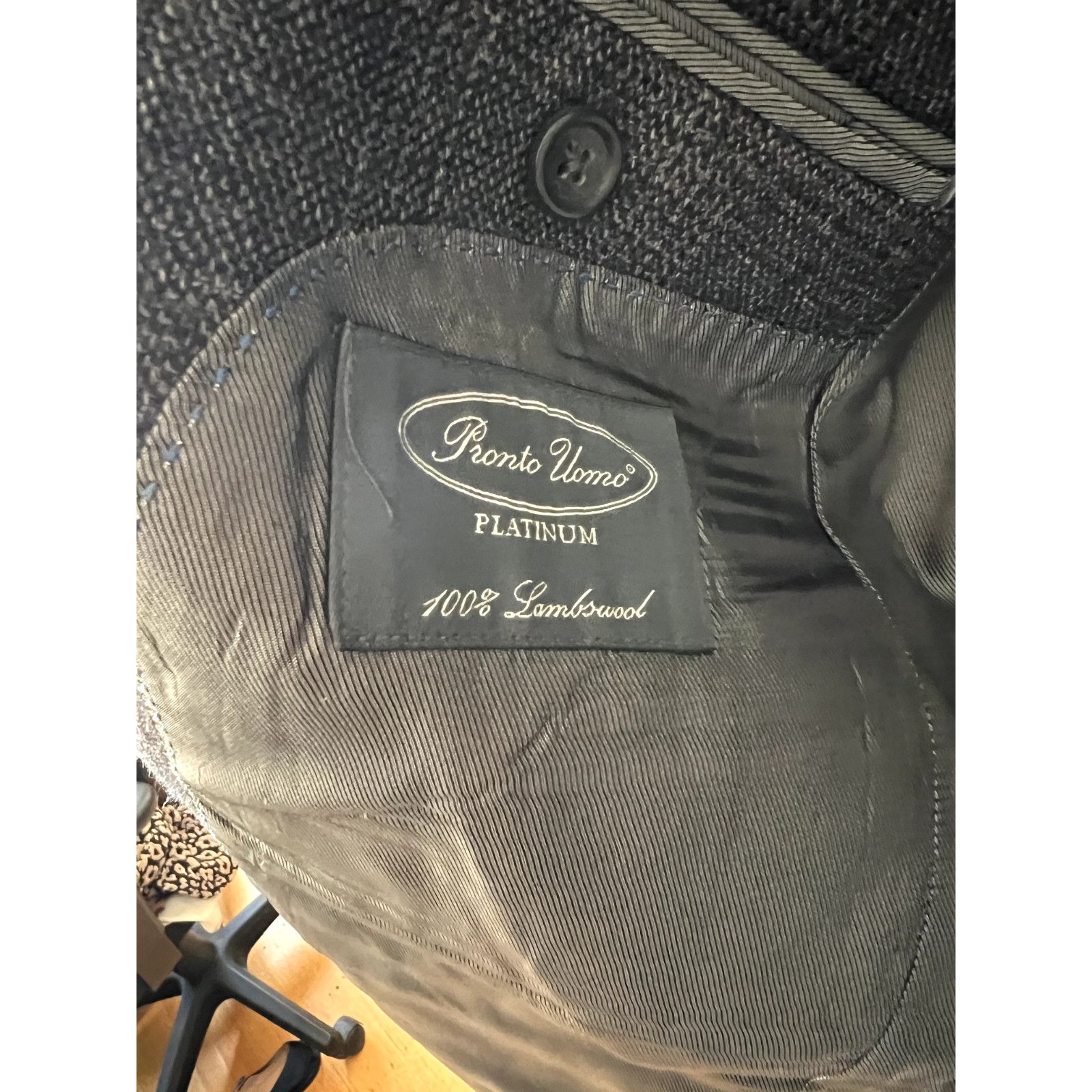 Pronto Uomo Pronto Uomo Grey Lambwool Blazer 44L Size 44L - 4 Thumbnail