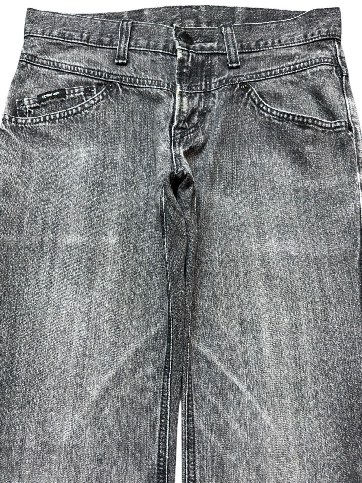 Edwin Vintage Edwin 403 Faded Whiskers Distressed Denim Size US 31 - 2 Thumbnail