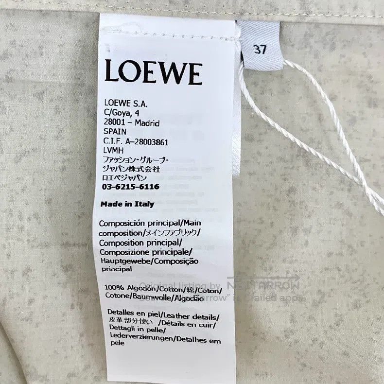 Loewe Loewe size 37 23 Model Beige Ink Wash Printed Cotton Collar Size US XS / EU 42 / 0 - 8 Thumbnail