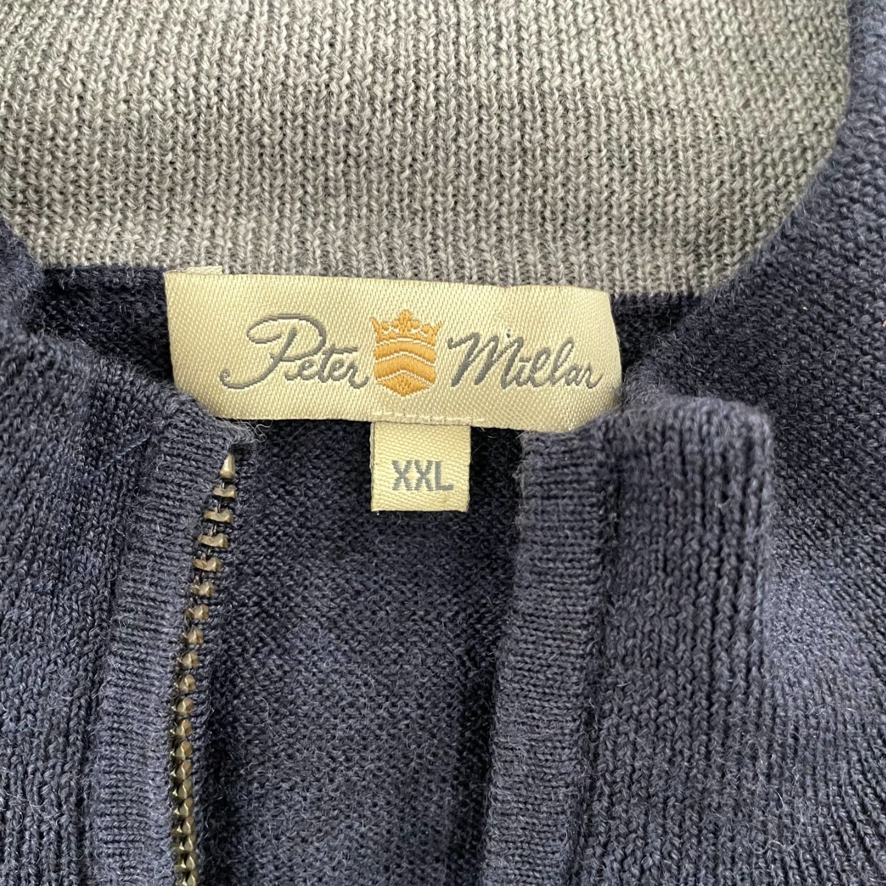 Peter Millar Peter Millar Sweater 2XL Adult Blue 1/4 Zip Extra Fine Italian Merino Mens XXL Size US XXL / EU 58 / 5 - 5 Thumbnail