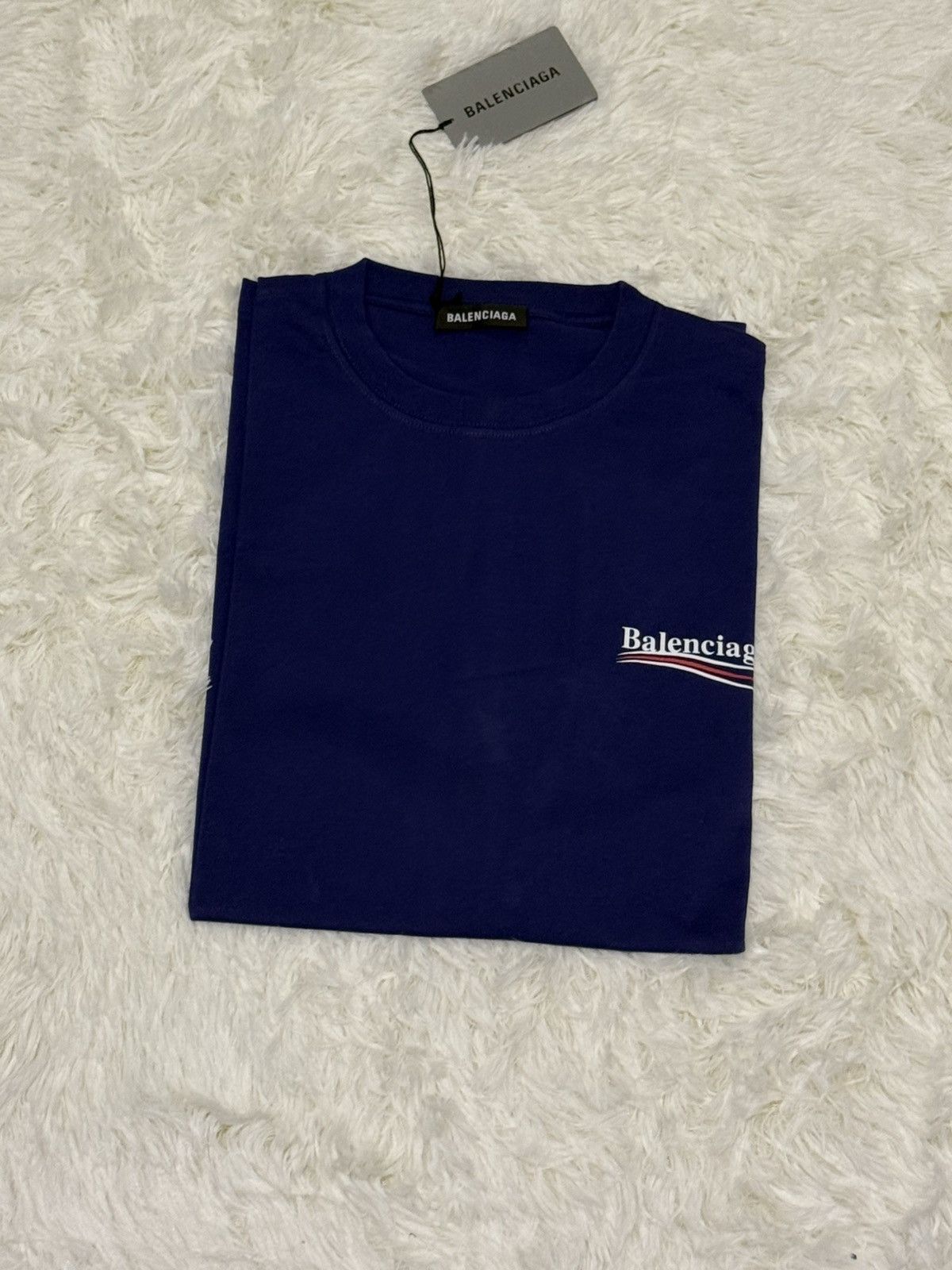 Balenciaga Balenciaga deep blue t shirt Size US M / EU 48-50 / 2 - 1 Thumbnail