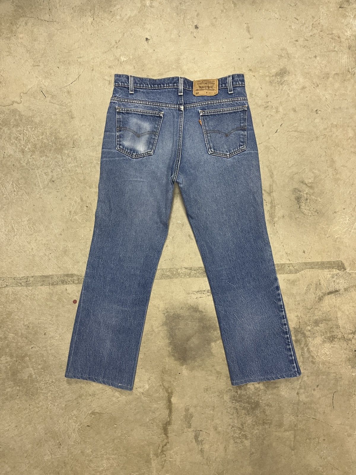 image of Levis x Vintage Levi’S 517 Orange Tab in Blue, Men's (Size 35)