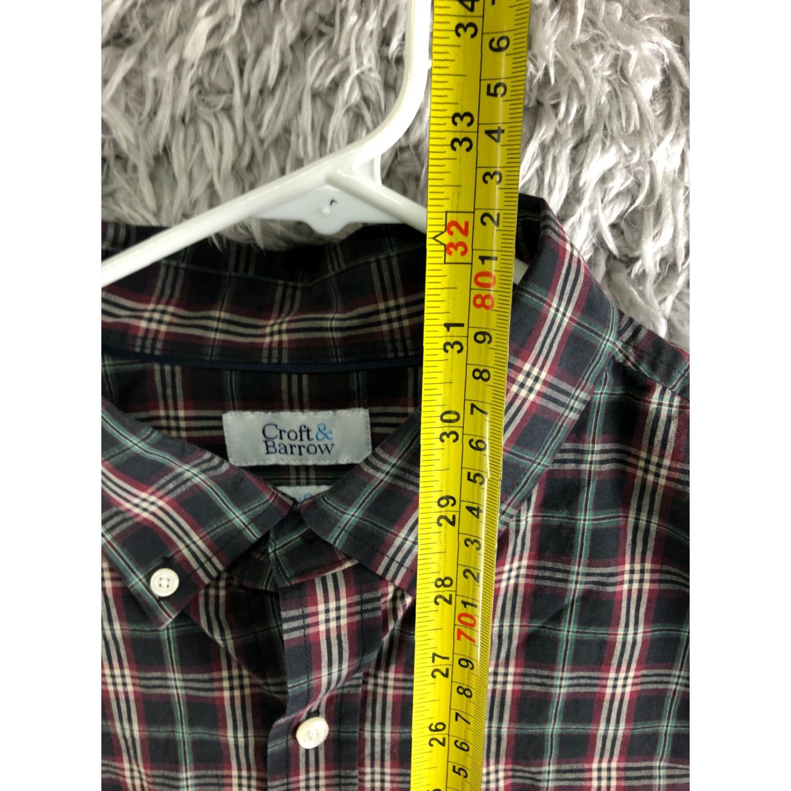 Croft & Barrow Croft & Barrow Mens L Black Plaid Long Sleeve Button-Down Collar Shirt Size US L / EU 52-54 / 3 - 5 Thumbnail