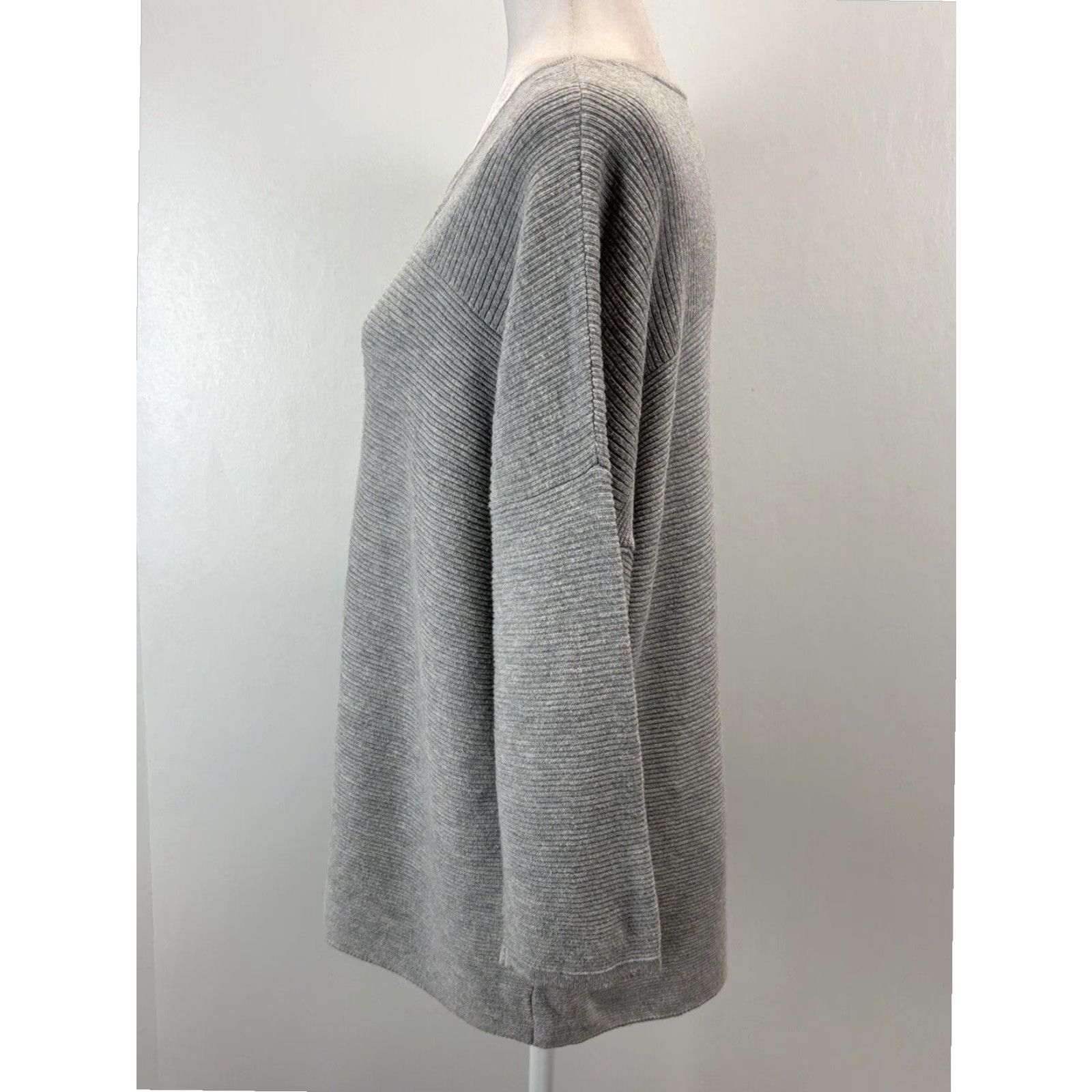 Vintage CHICOS Sweater Women's Large Grey Pullover Dolman Sleeve Casual Size L / US 10 / IT 46 - 2 Thumbnail