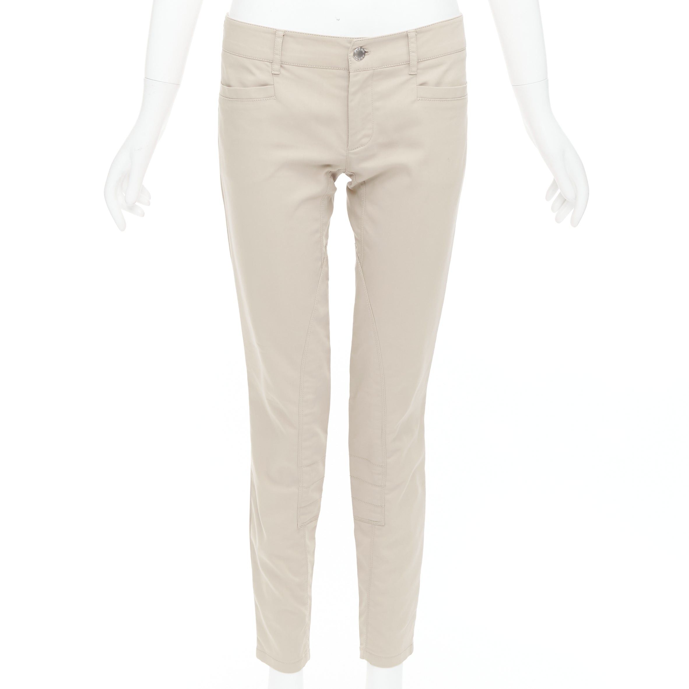 Prada PRADA 2010 beige cotton blend low waist tapered pants IT40 S Size 27" / US 4 / IT 40 - 1 Thumbnail