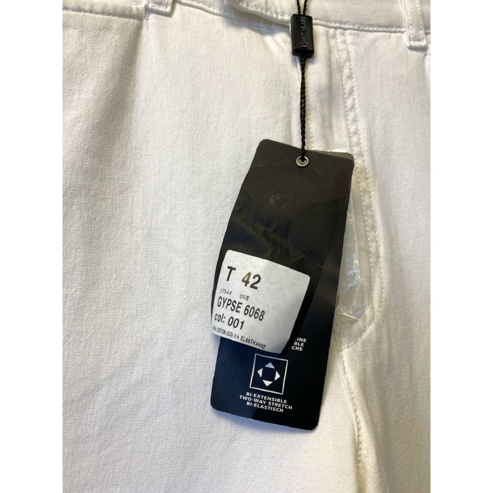 Vintage Saint Hilaire Jeans Women USA 8 White Light Flare Mid Rise 31 Inseam NWT Size 30" / US 8 / IT 44 - 3 Thumbnail
